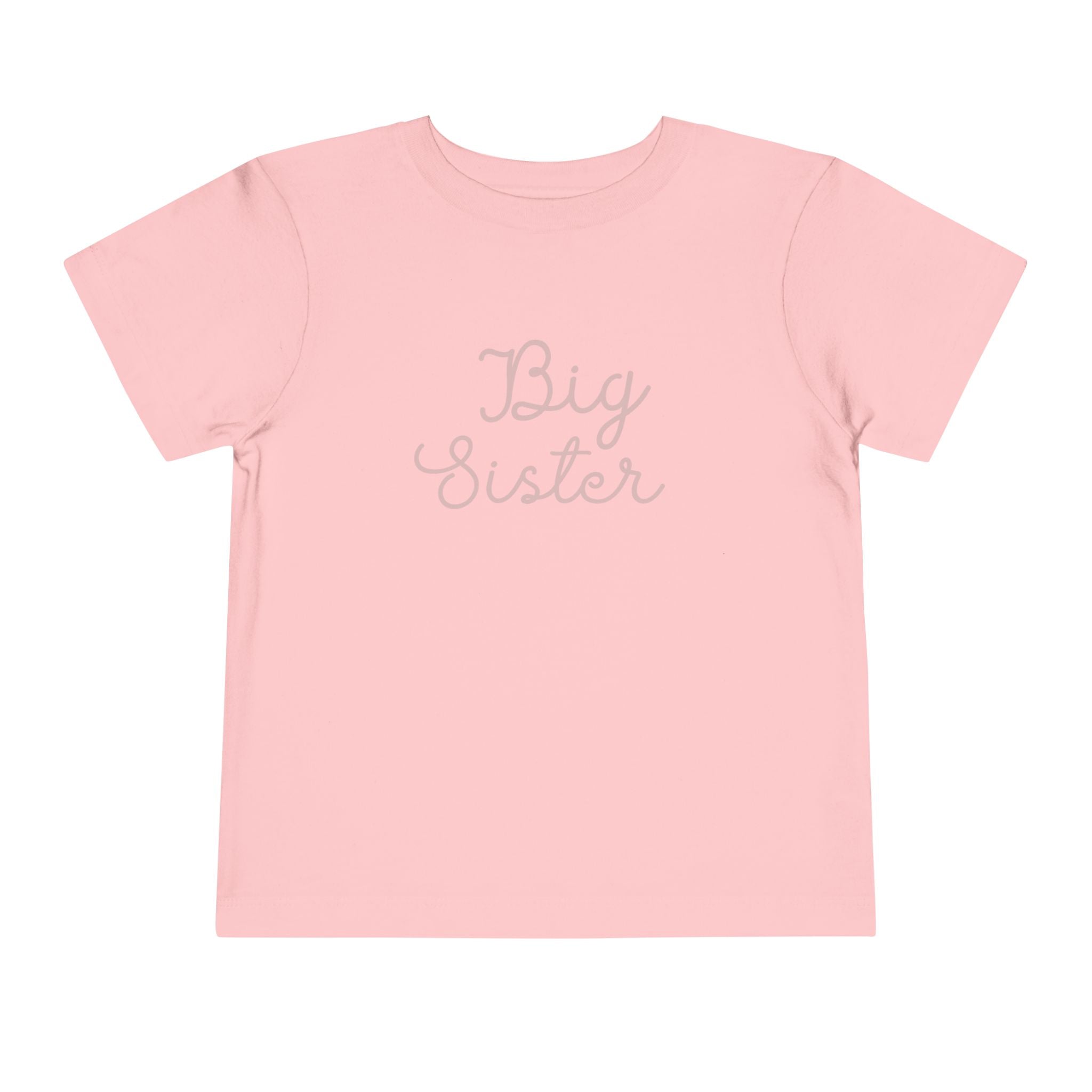 Pink Cursive - Big Sister Kids' T-Shirt -Gift for New Siblinngs - 3/4-7/8
