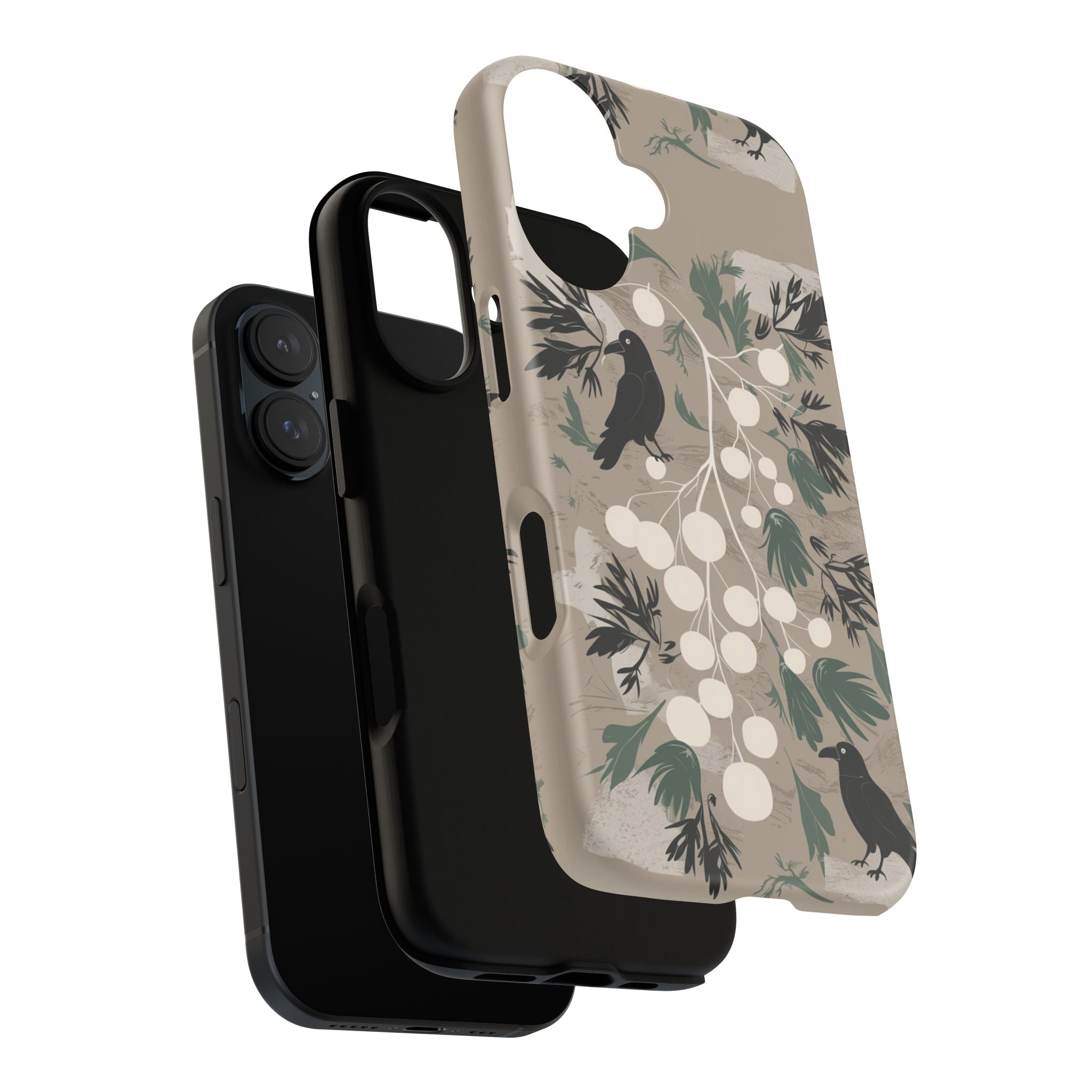 Crows and Berries - Tough Case for iPhone 14, 15, 16 - Spruced Roost