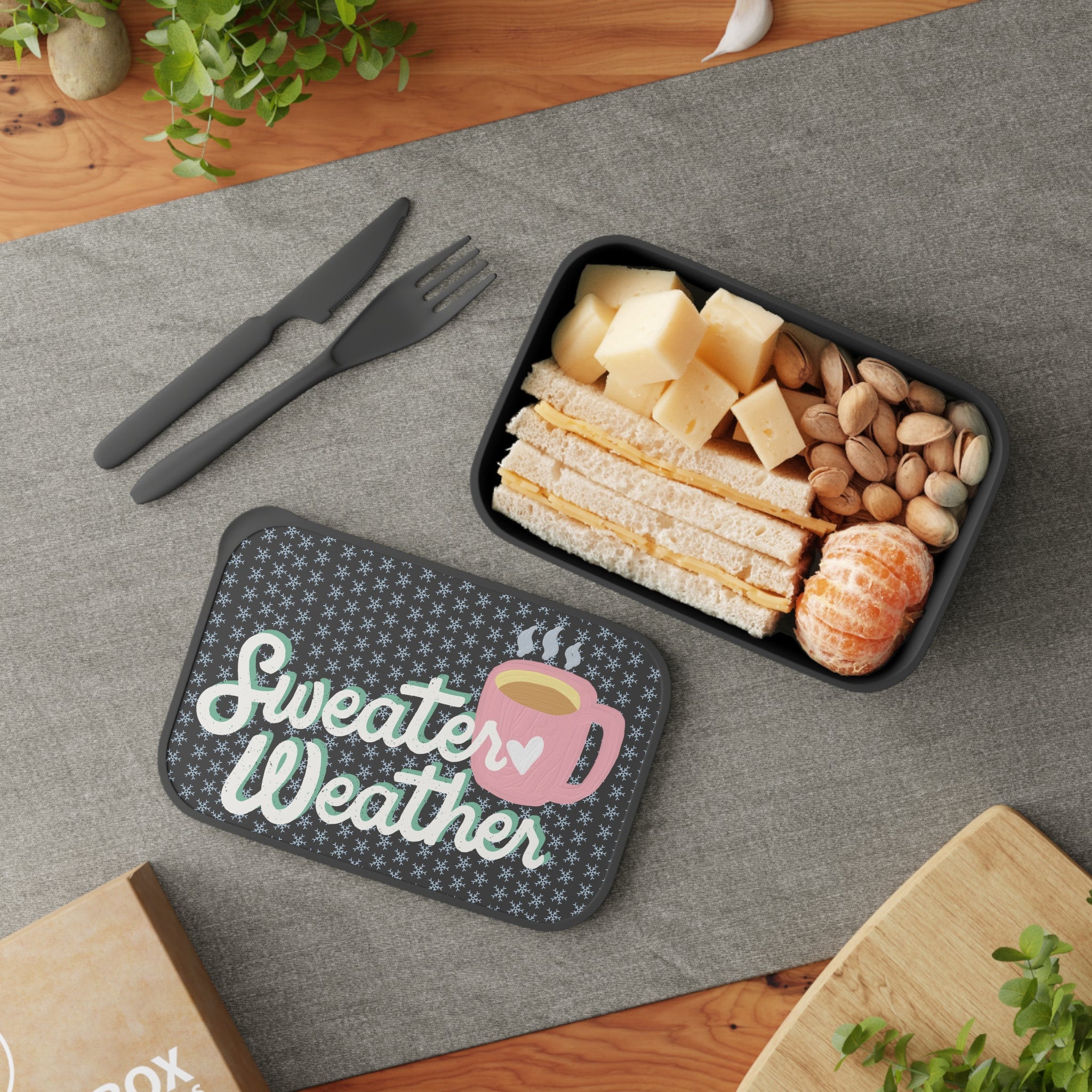 Sweater Weather - PLA Bento Box with Band and Utensils