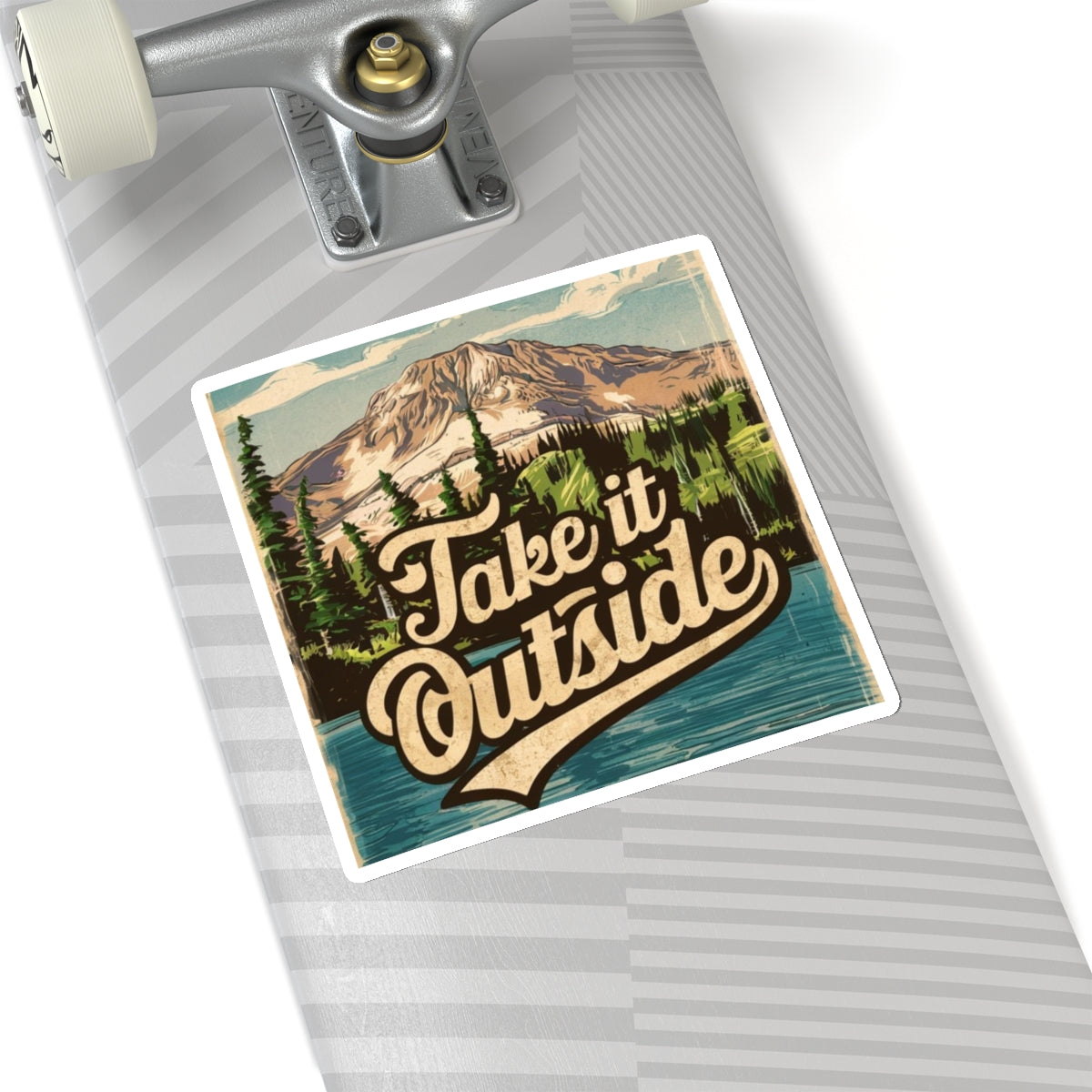 Take it Outside Mountain Lake - Kiss-Cut Stickers