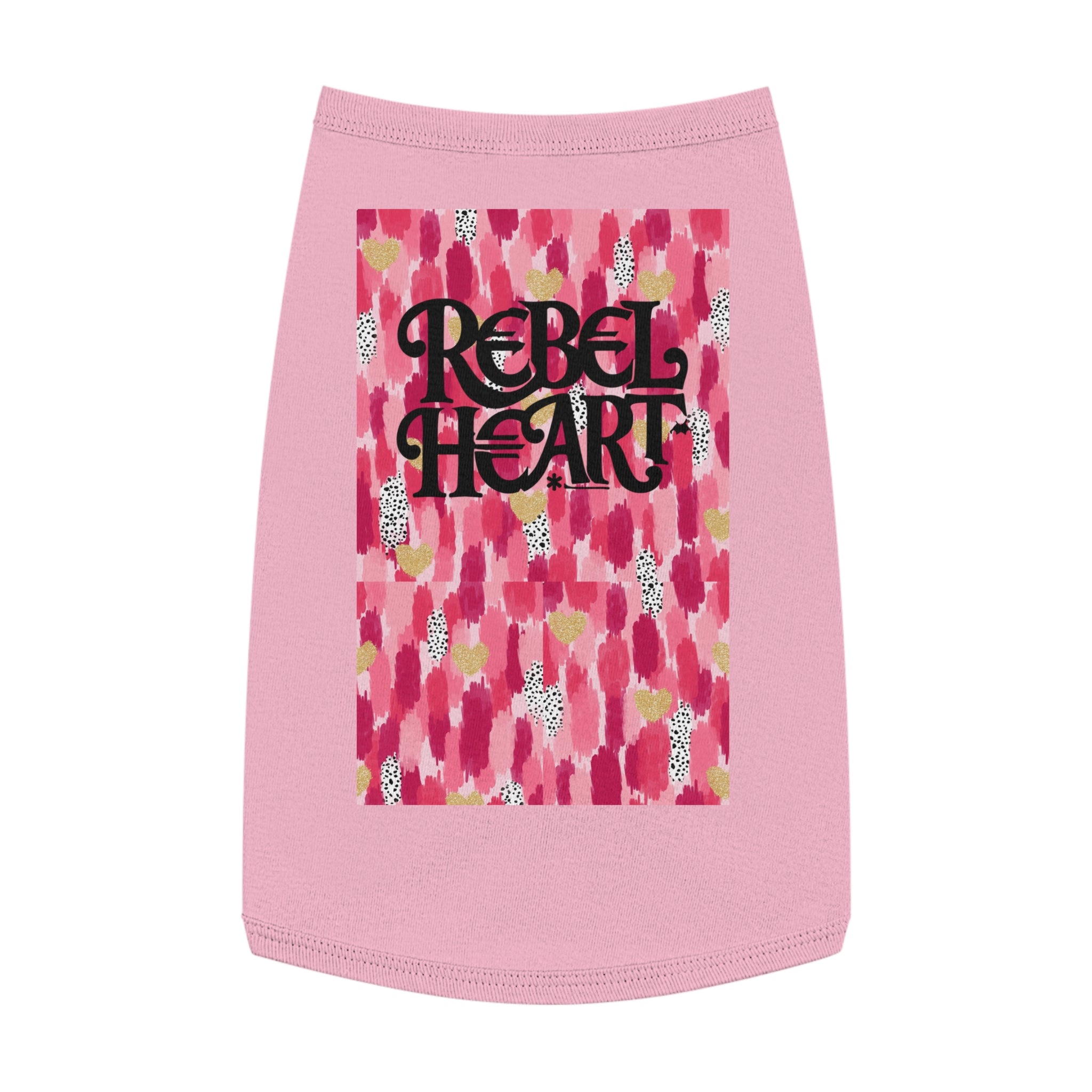 Rebel Heart Pink Confetti Pet Shirt - Stylish and Playful Dog Apparel