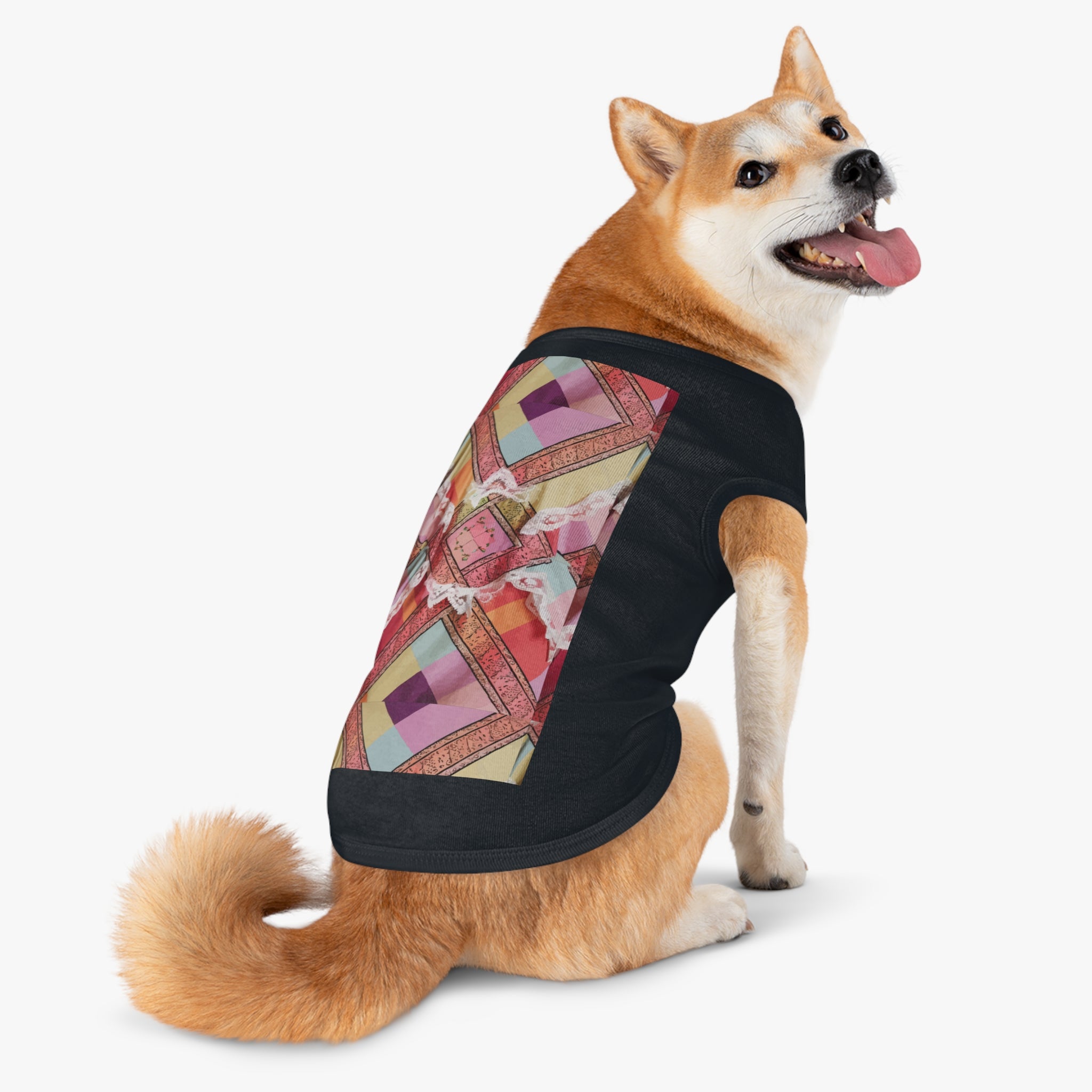 Madras Lace Pet Shirt