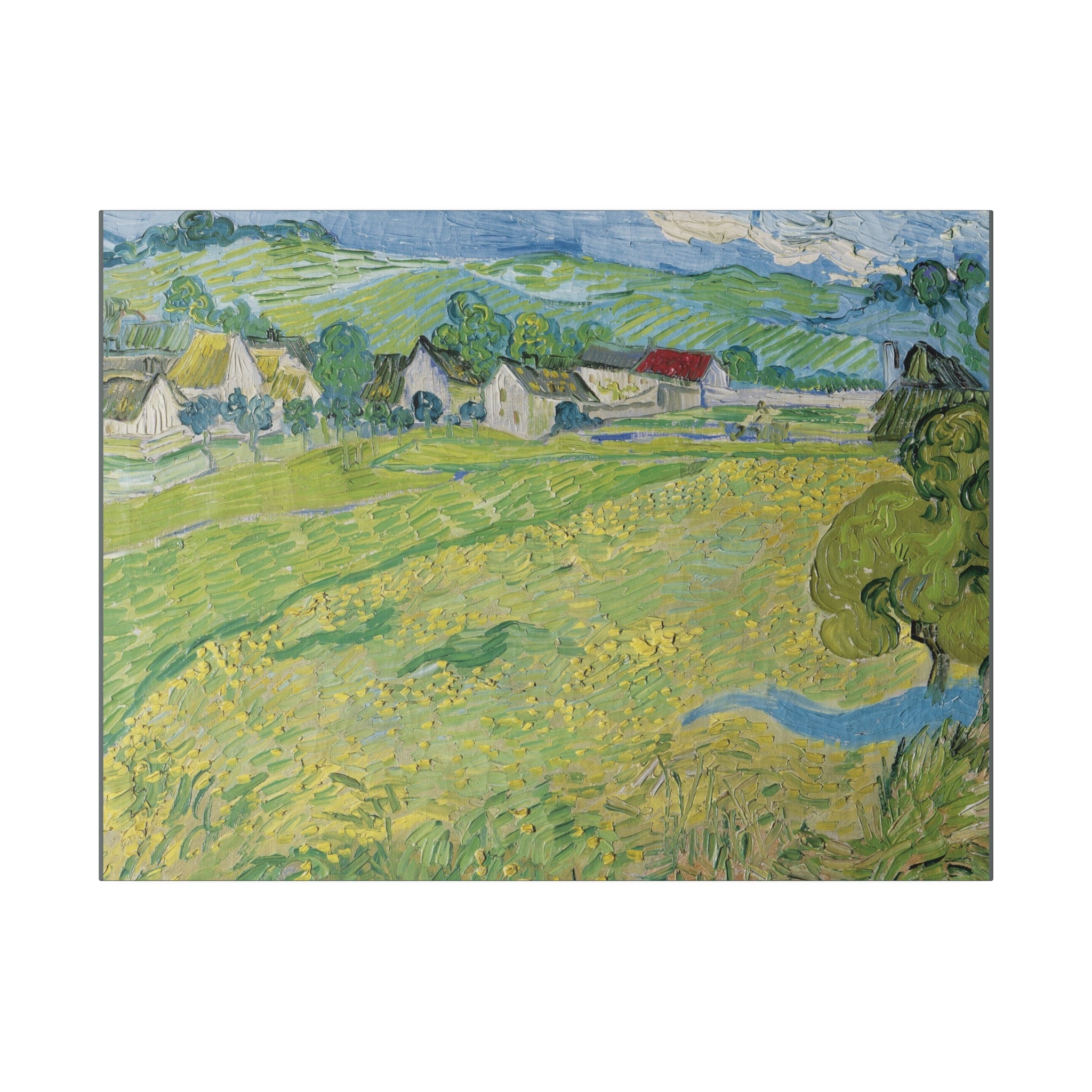 Les Vessenots à Auvers - Vincent van Gogh - Matte Canvas, Stretched, 0.75"