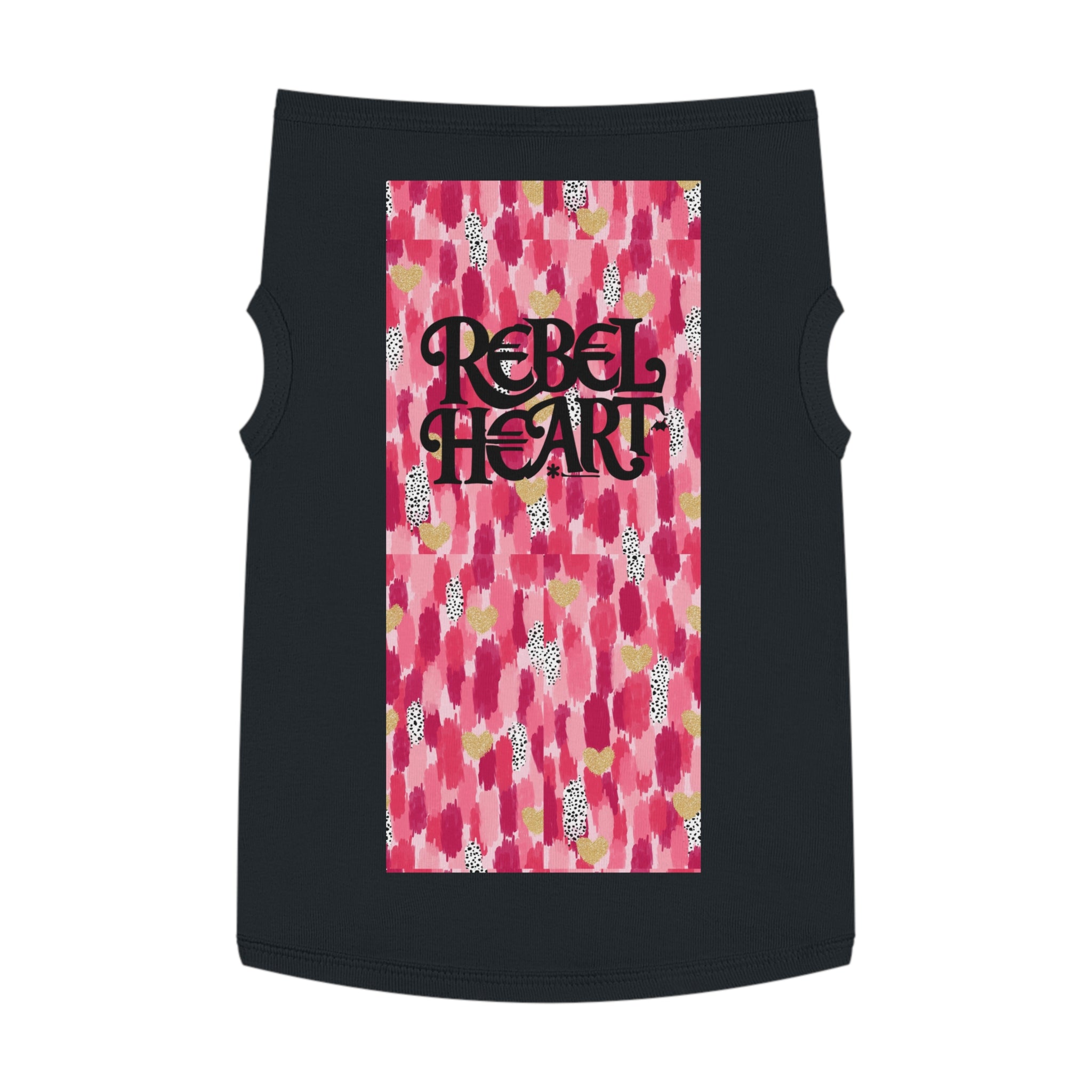 Rebel Heart Pink Confetti Pet Shirt - Stylish and Playful Dog Apparel
