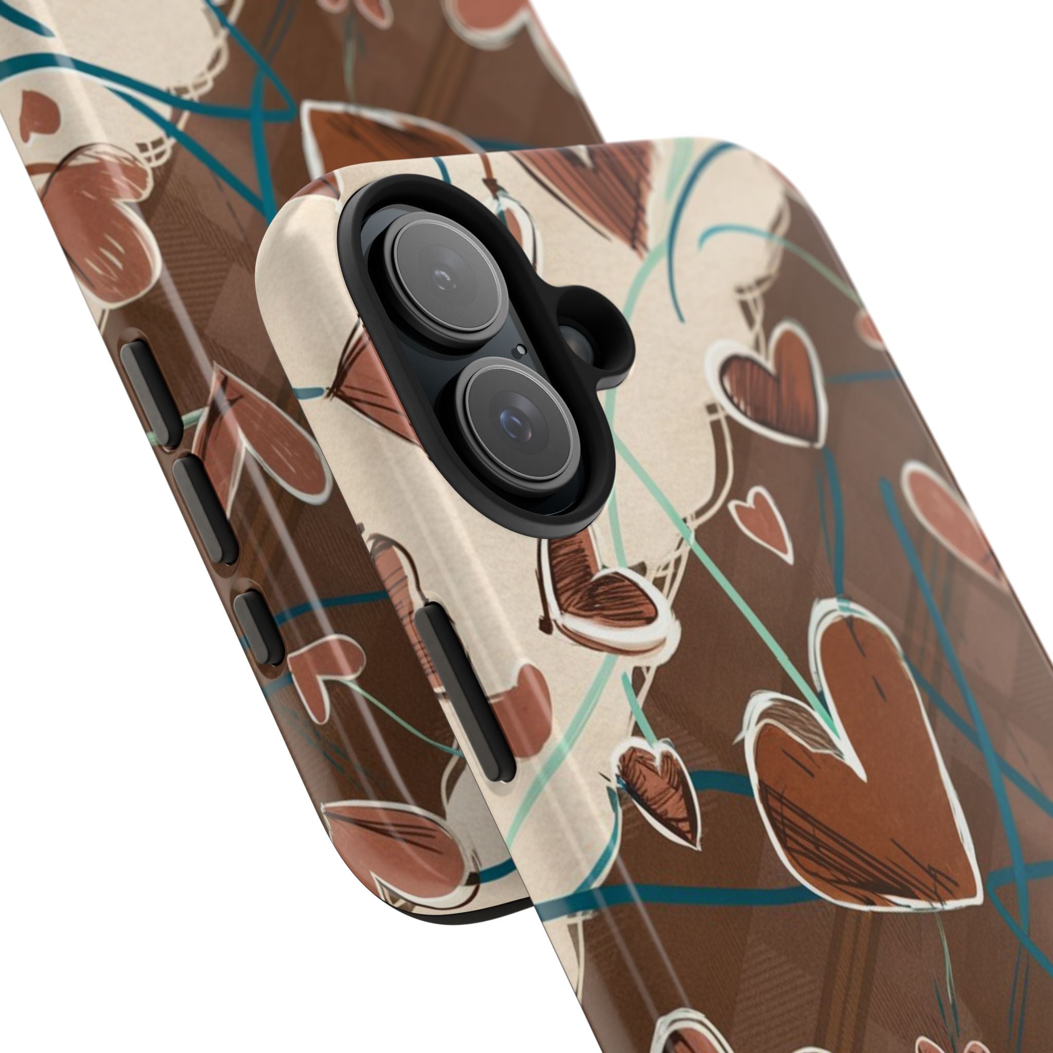 Hearts au Naturel - Tough Case for iPhone 14, 15, 16 - Spruced Roost