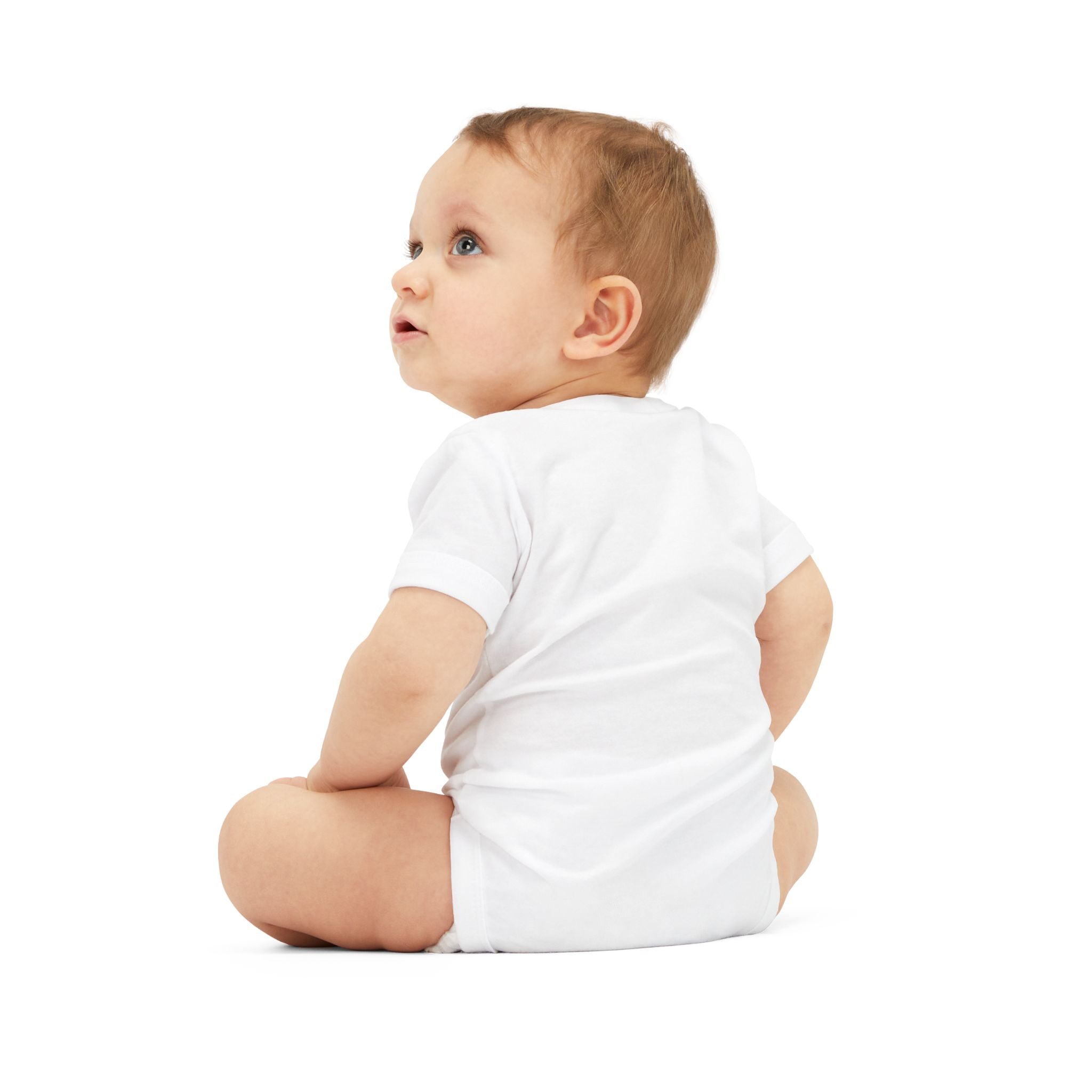 Daisy Cursive Pink - Little Sister Onesie - Long-Sleeve Organic Bodysuit