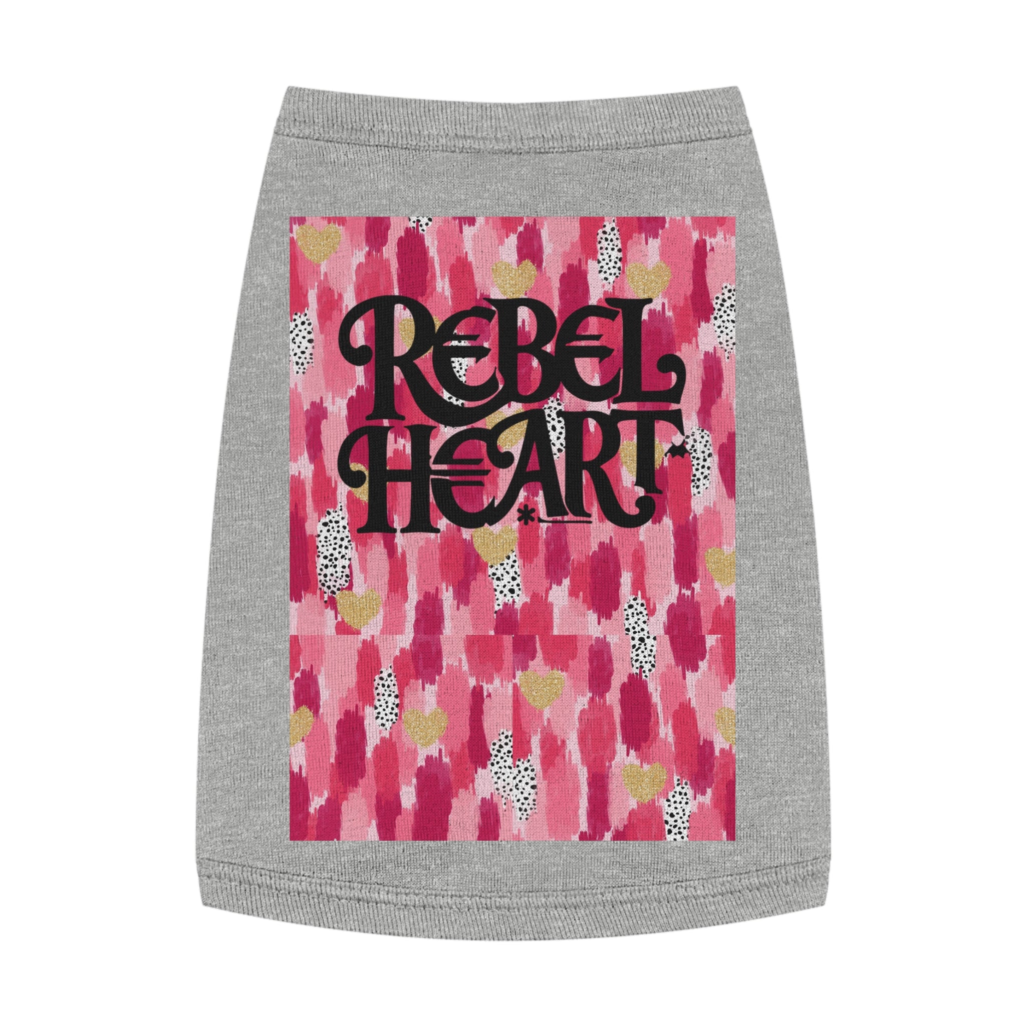 Rebel Heart Pink Confetti Pet Shirt - Stylish and Playful Dog Apparel