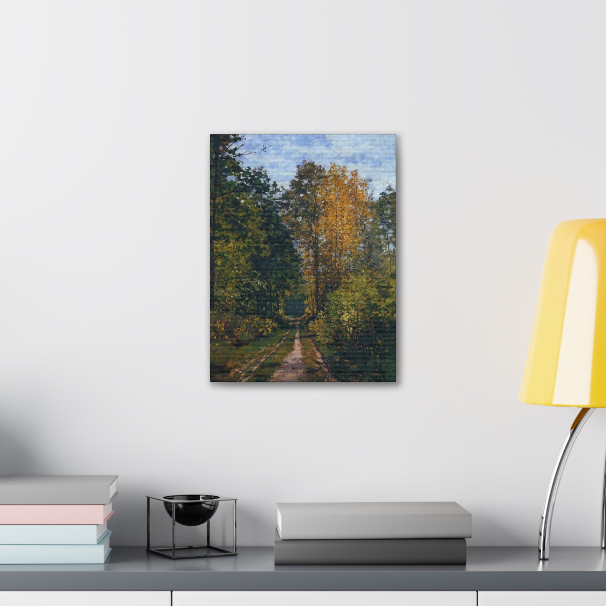 Wooded Path 1865 - Claude Monet - Canvas Stretched, 0.75" - Spruced Roost