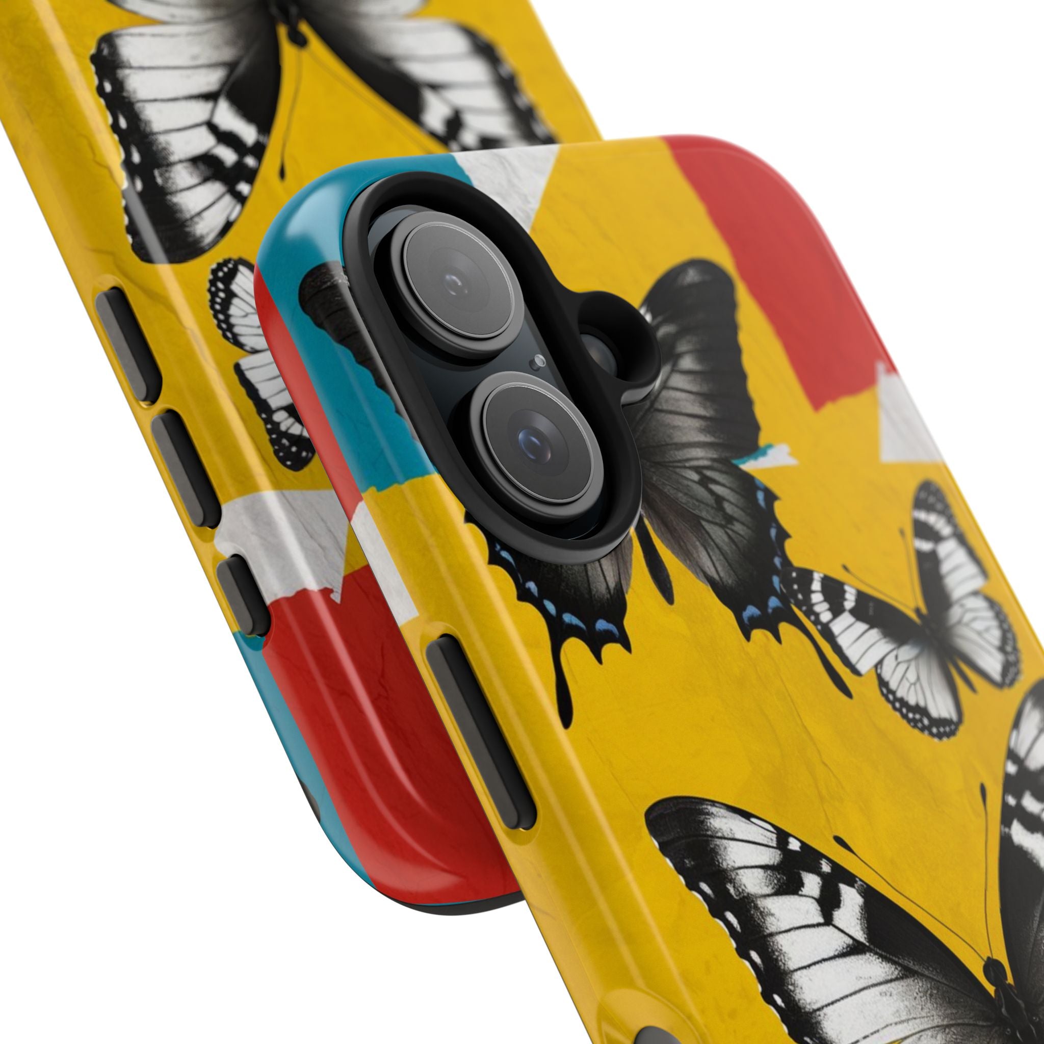 Abstract Gerber and Butterfly - Tough Case for iPhone 14, 15, 16 - Spruced Roost