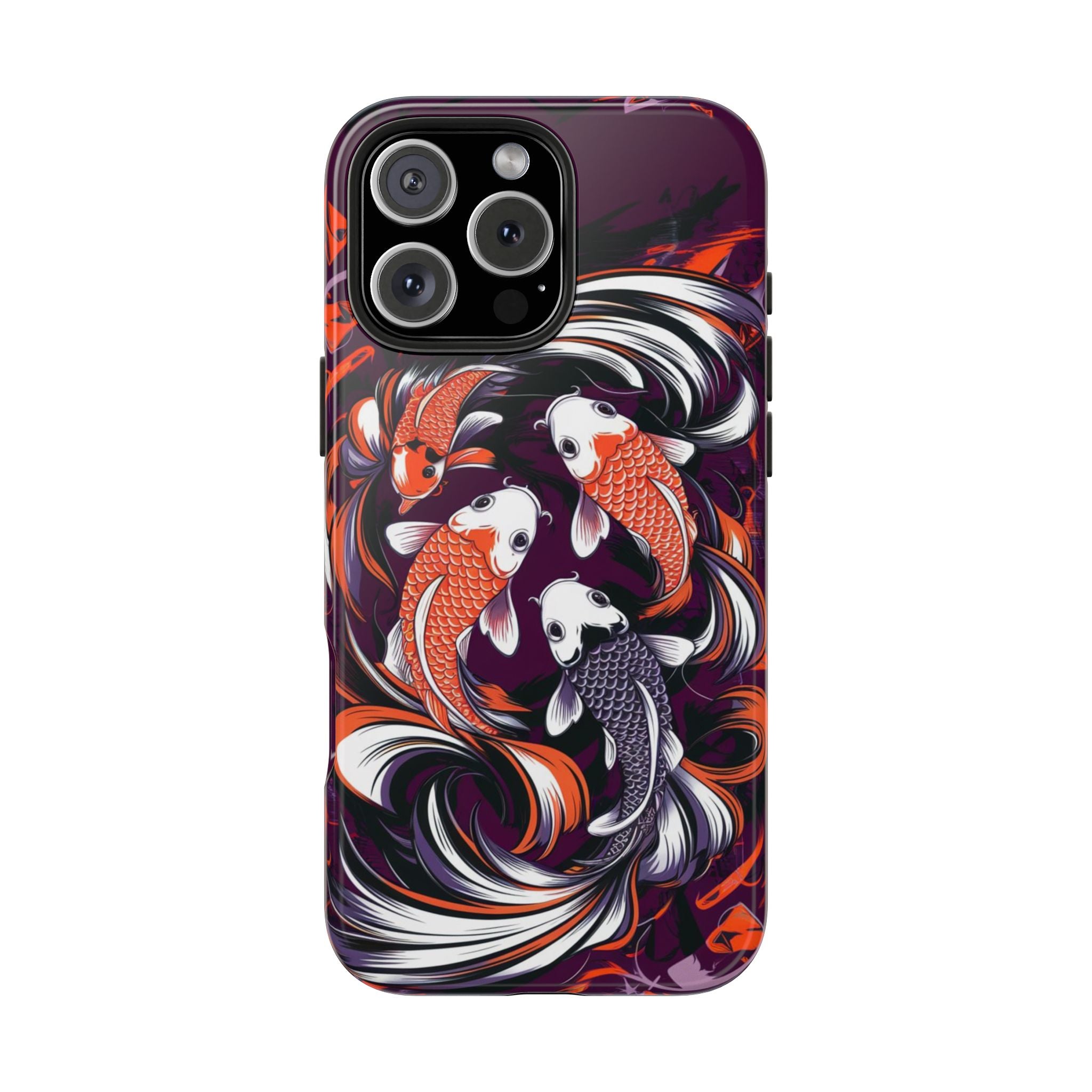 Koi Fish Purple - Tough Case for iPhone 14, 15, 16 - Spruced Roost