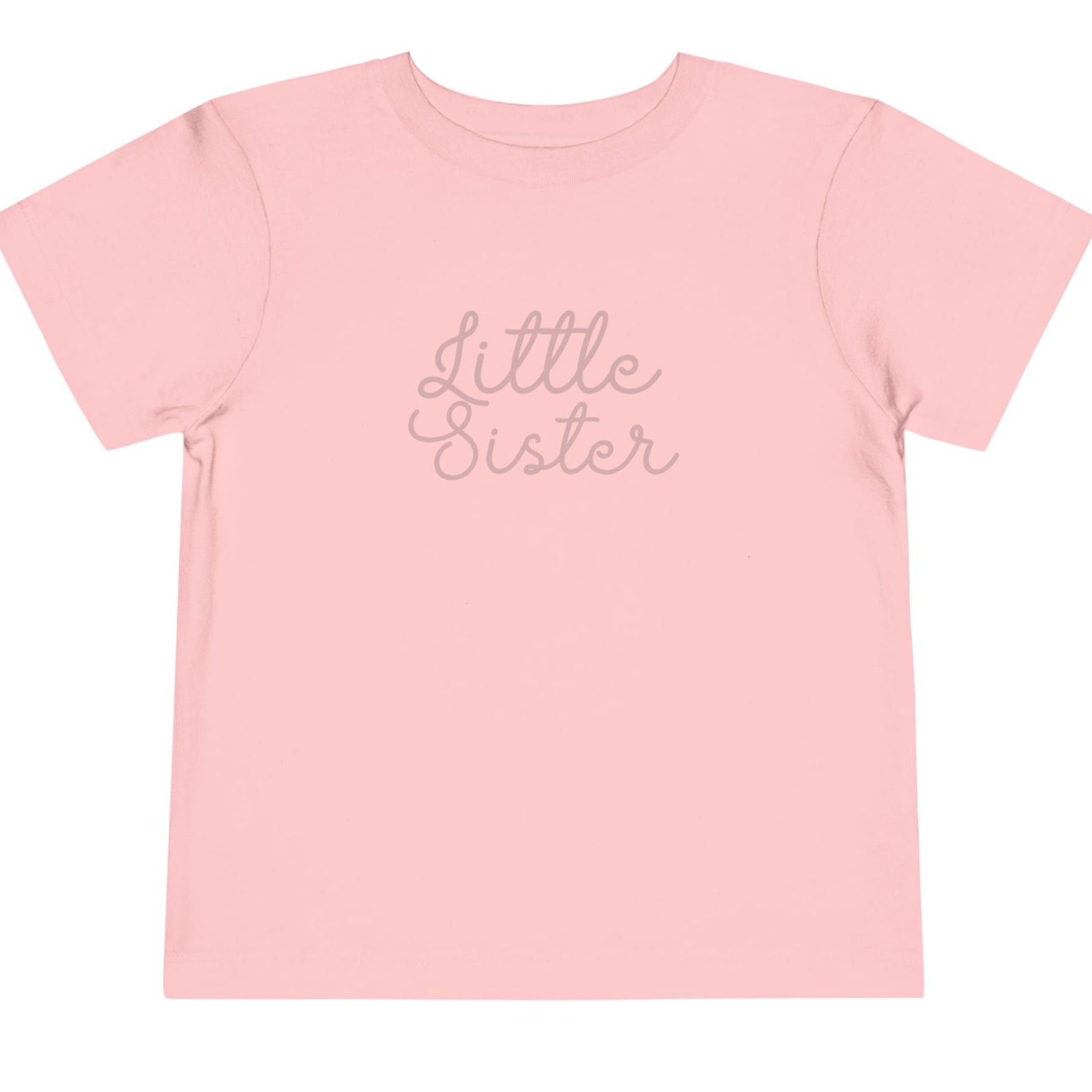 Pink Cursive - Little Sister Onesie - Long-Sleeve Organic Bodysuit