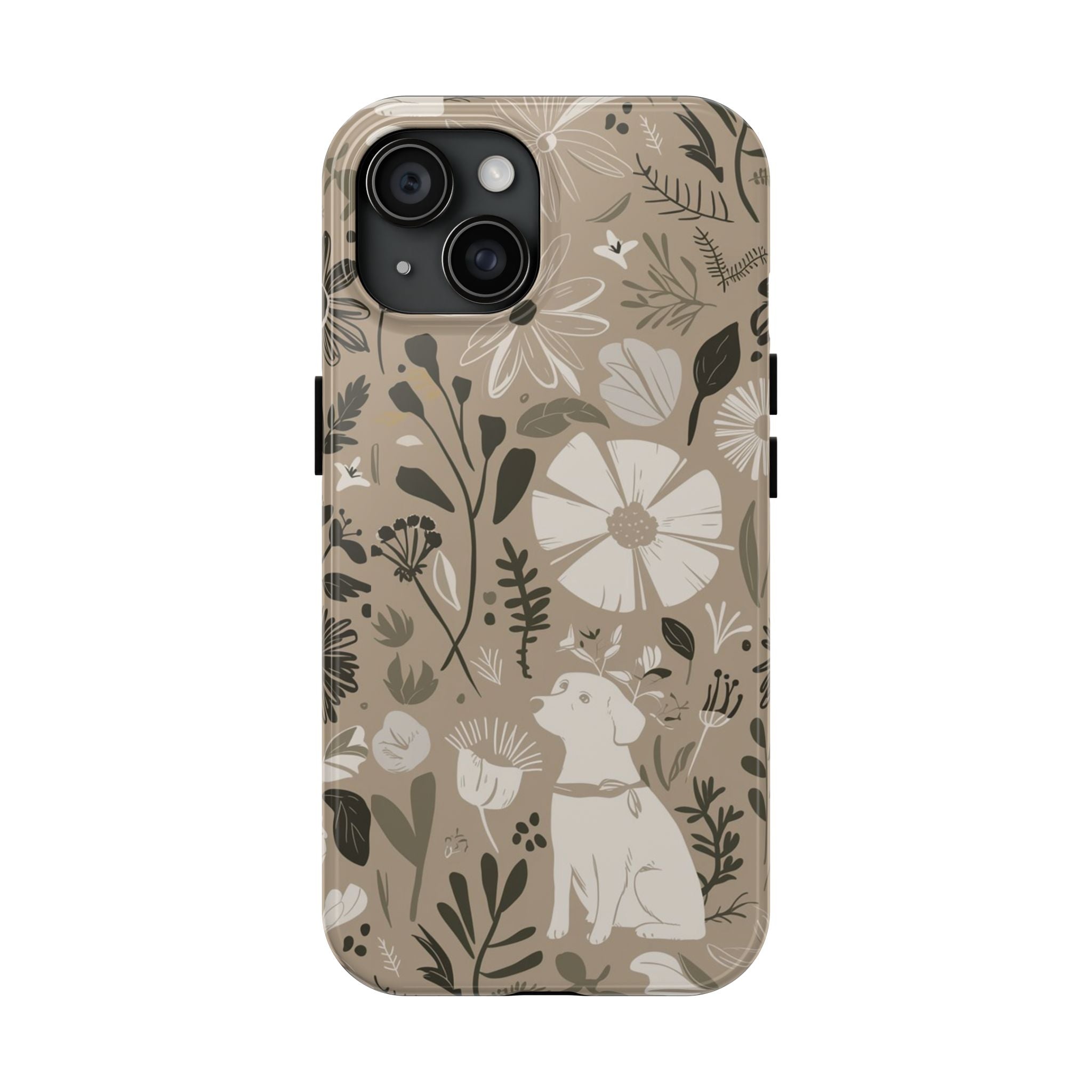 Natural Flower Dog - Tough Case for iPhone 14, 15, 16 - Spruced Roost
