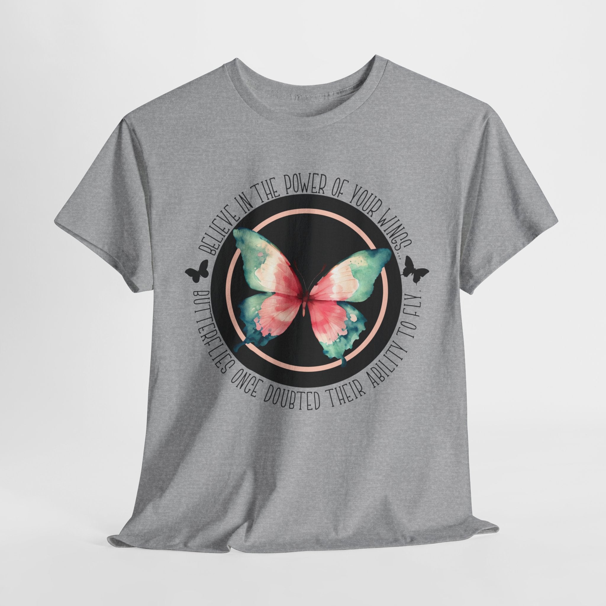 Believe in the Butterfly - Unisex Heavy Cotton Tee - Spruced Roost