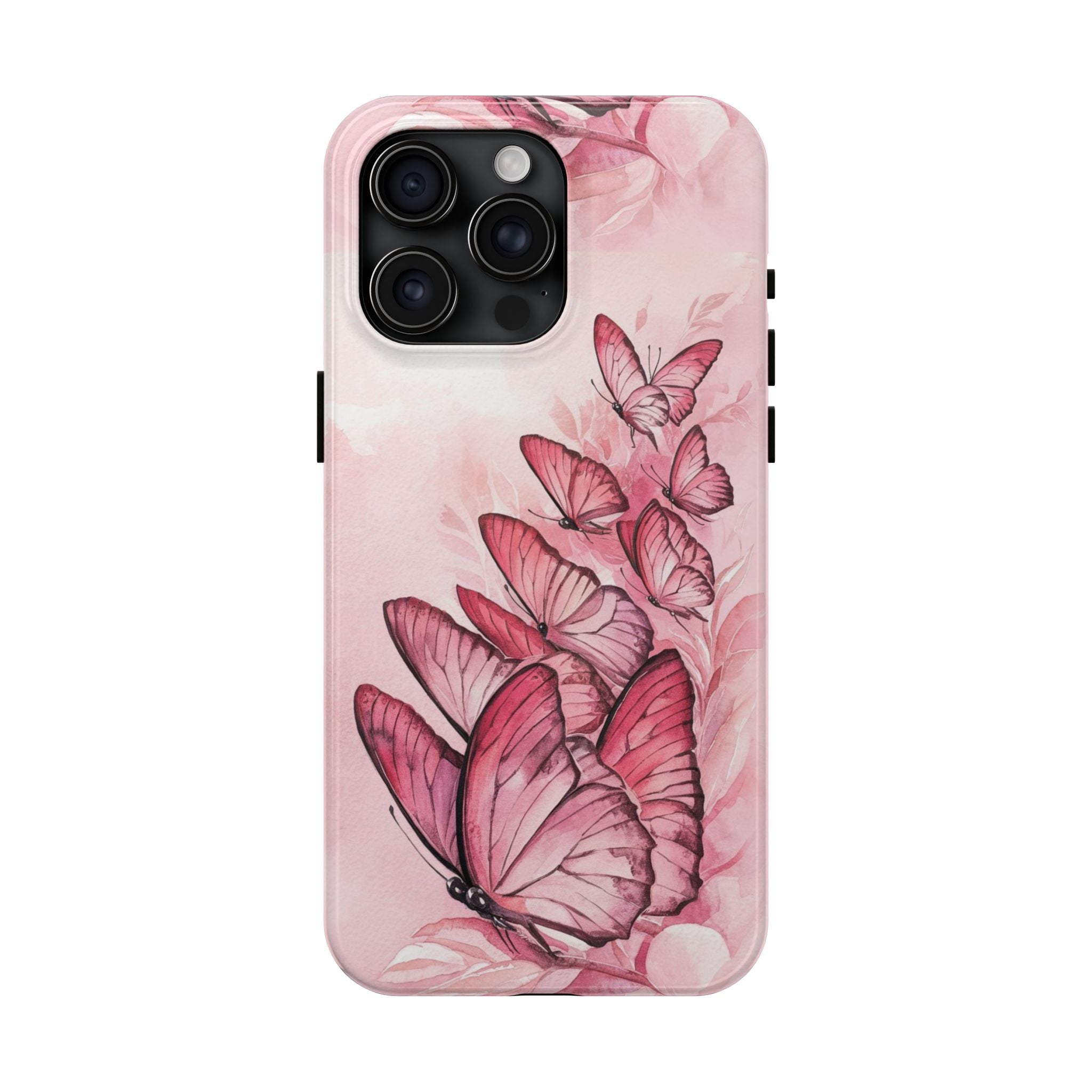 Pink Butterflies - Tough Case for iPhone 14, 15, 16 - Spruced Roost