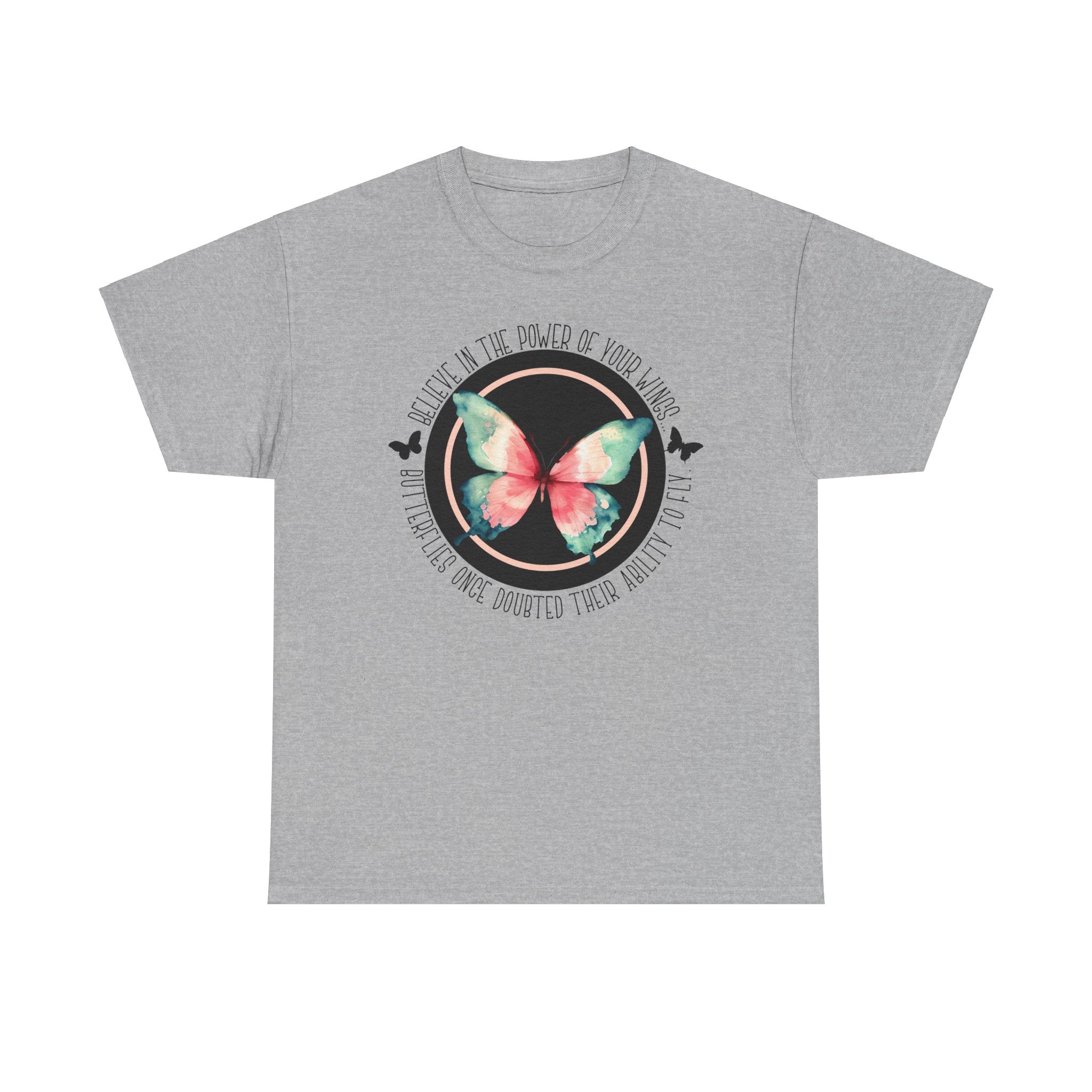 Believe in the Butterfly - Unisex Heavy Cotton Tee - Spruced Roost