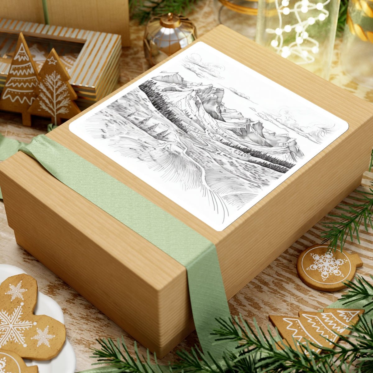 Chugach Mountains, Alaska - Kiss-Cut Stickers