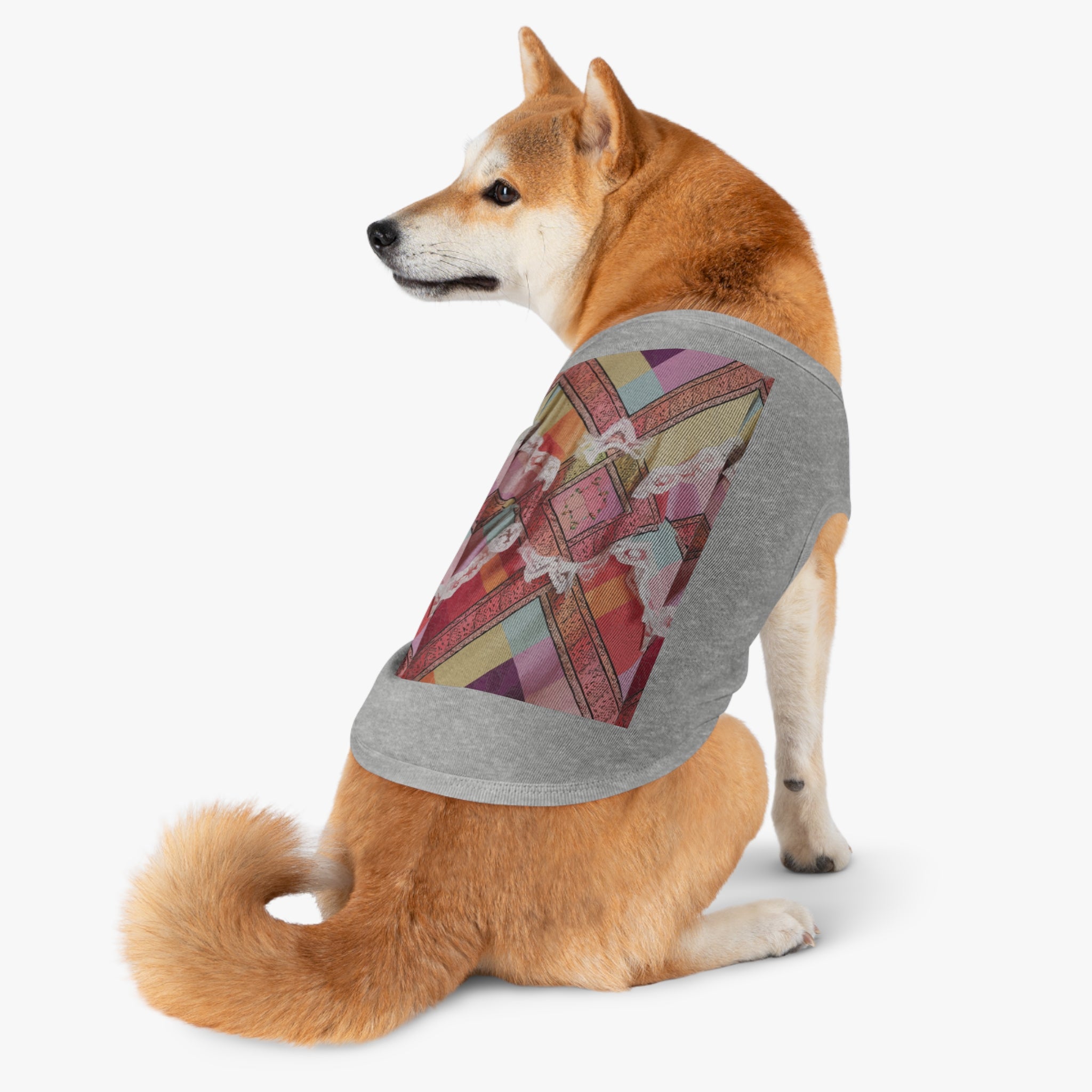 Madras Lace Pet Shirt