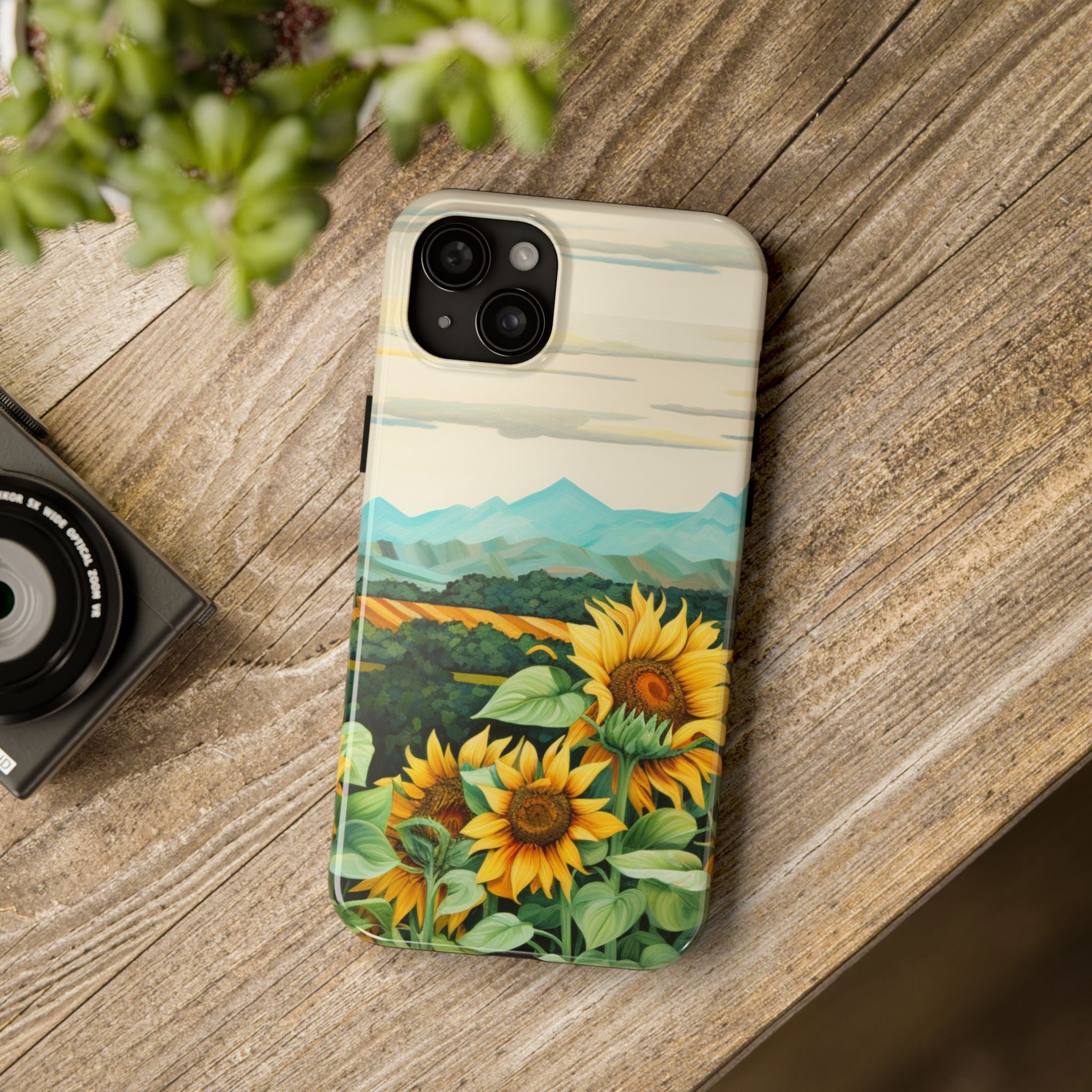 Mountain View Sunflowers - Tough Case for iPhone 14, 15, 16
