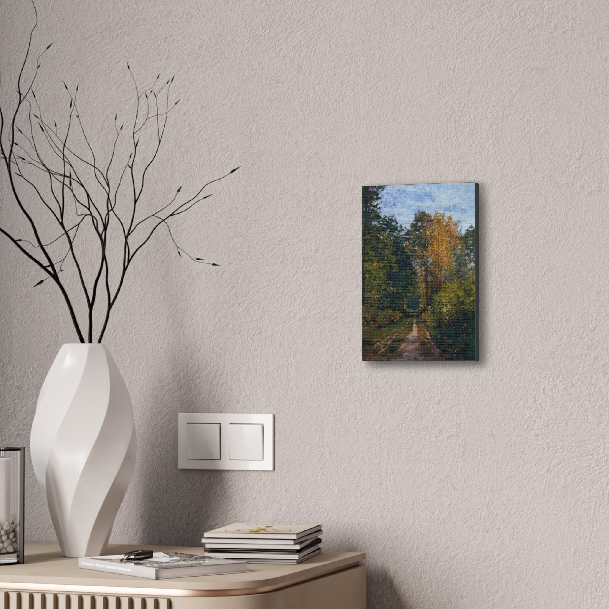 Wooded Path 1865 - Claude Monet - Canvas Stretched, 0.75"