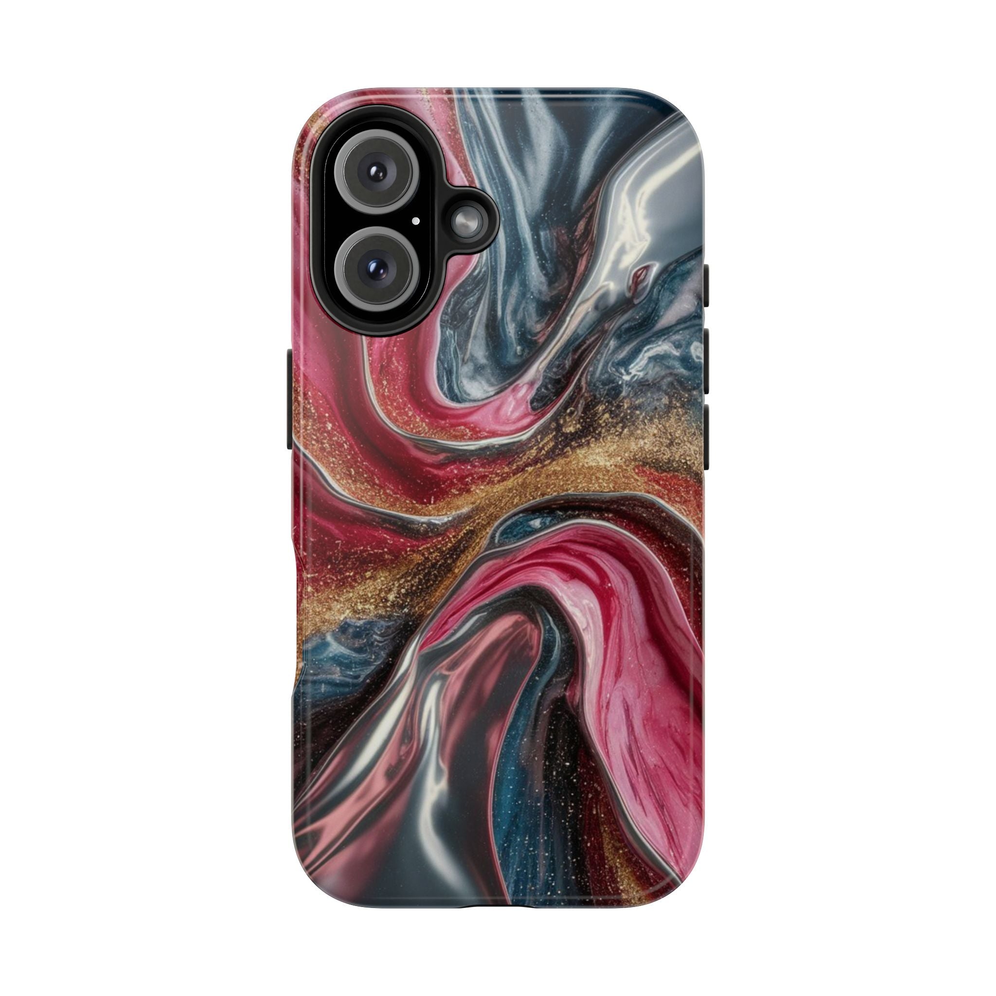 Metallic Swirl - Tough Case for iPhone 14, 15, 16 - Spruced Roost