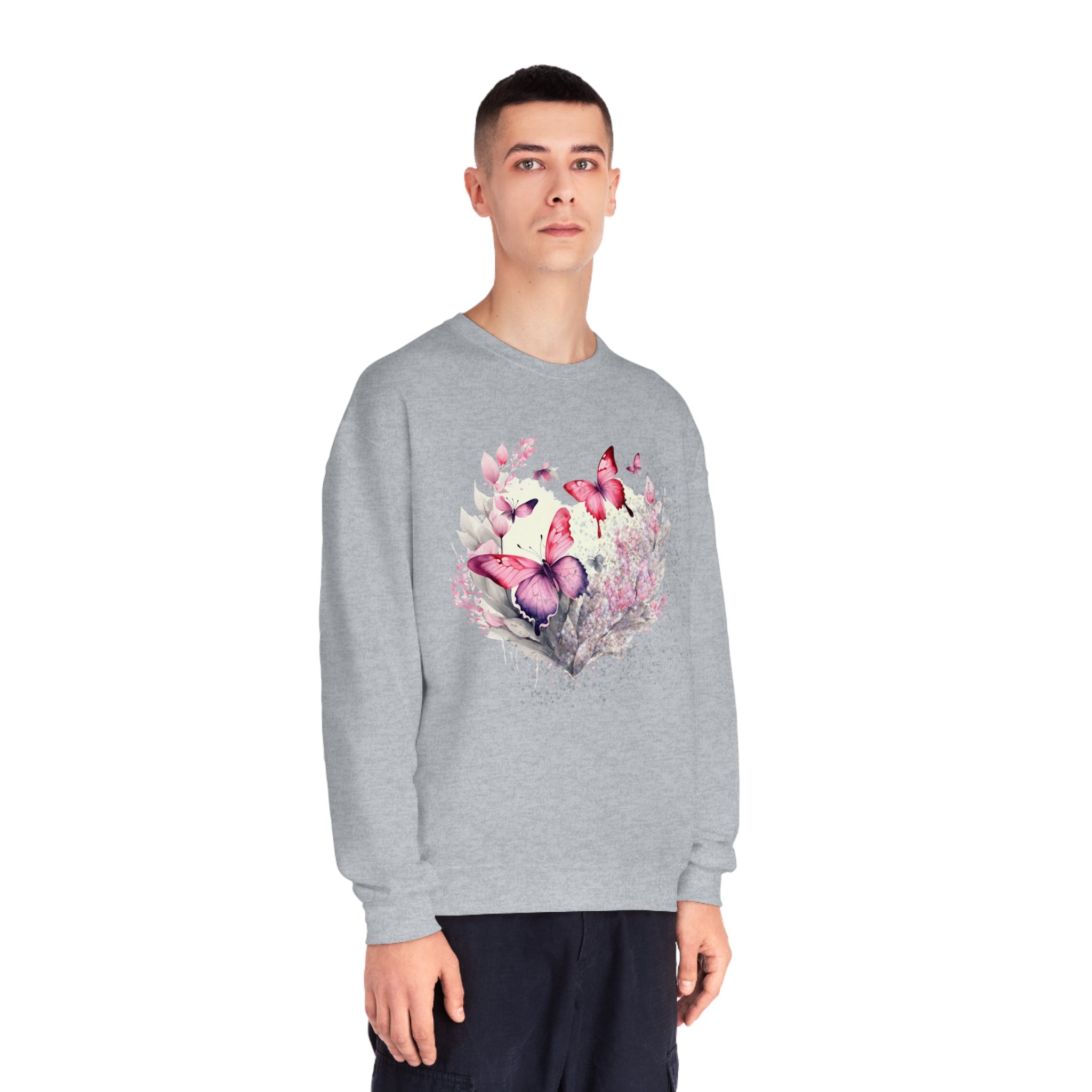 Two Butterflies Unisex NuBlend® Crewneck Sweatshirt - Spruced Roost