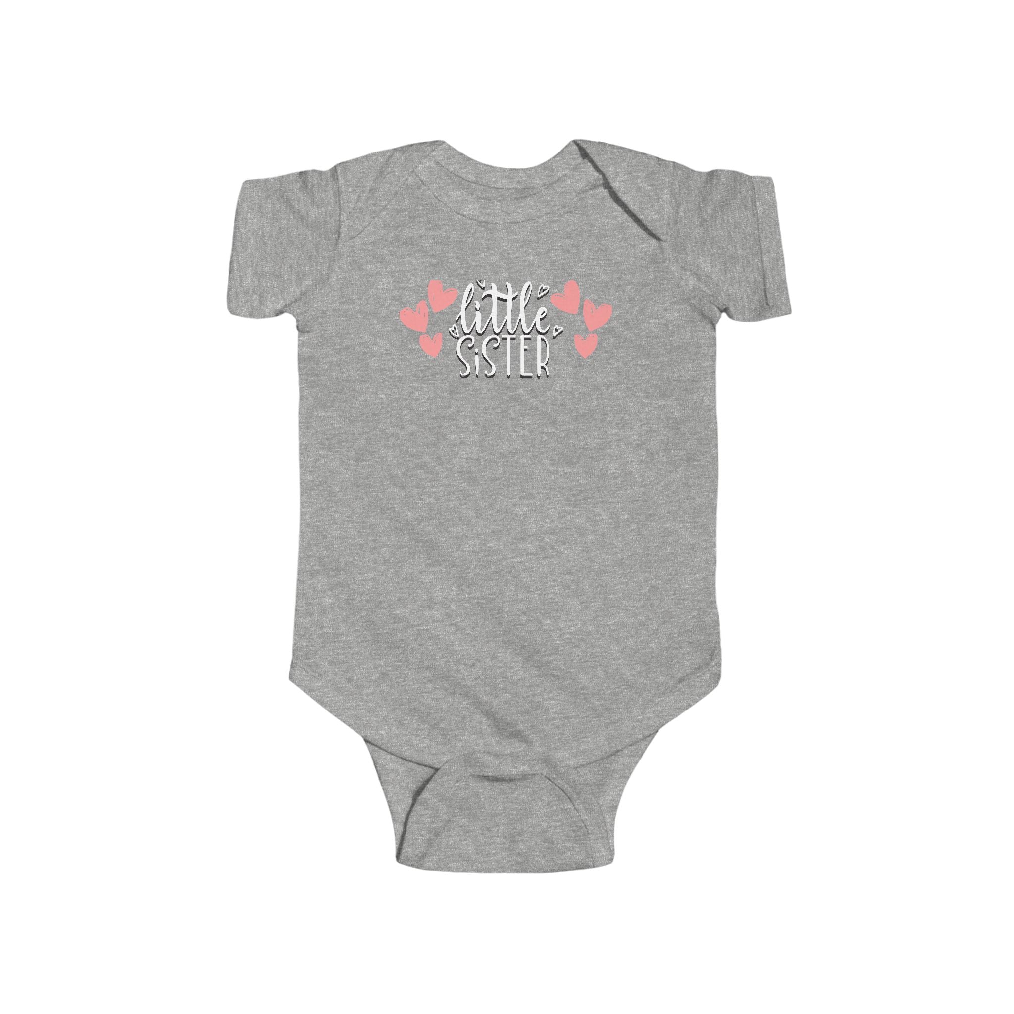 Little Sister Hearts - Cute Infant Bodysuit