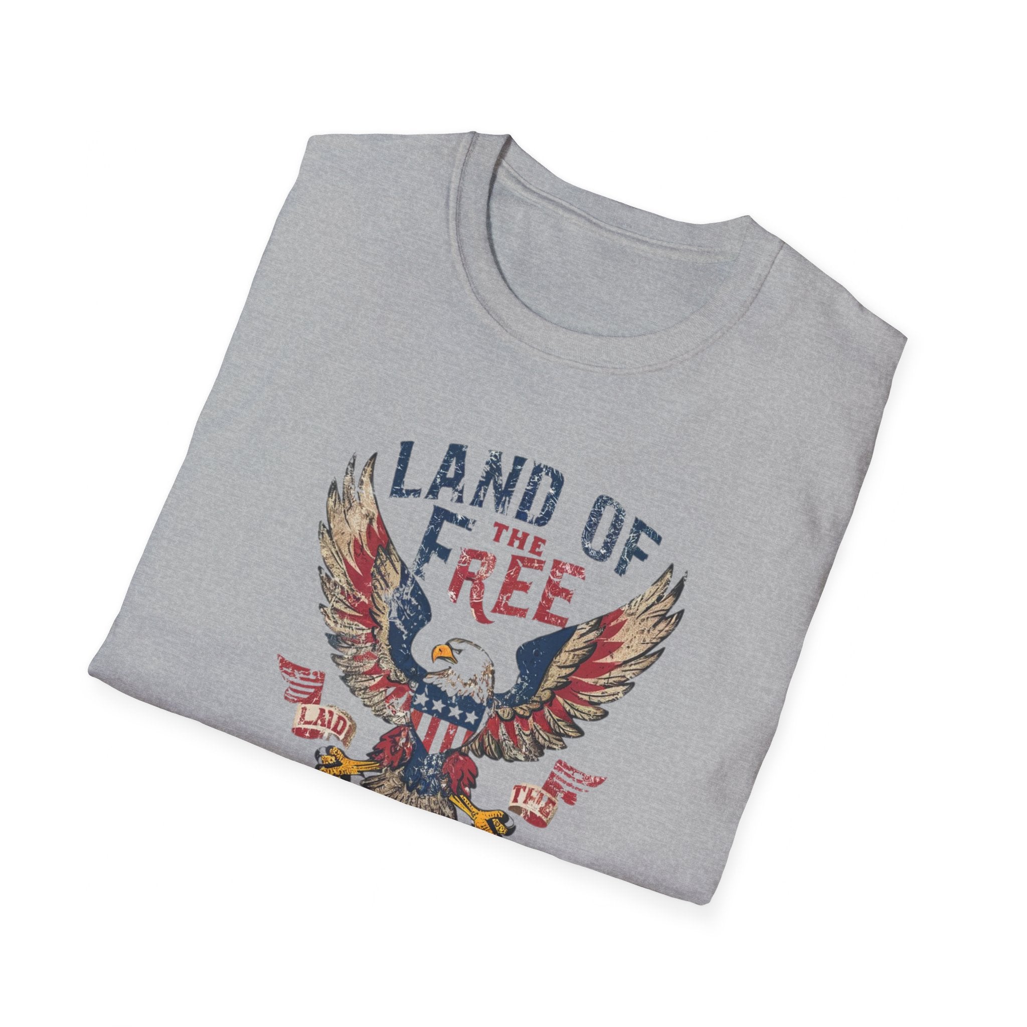 Land of the Free, Because of the Brave - Unisex Softstyle T-Shirt