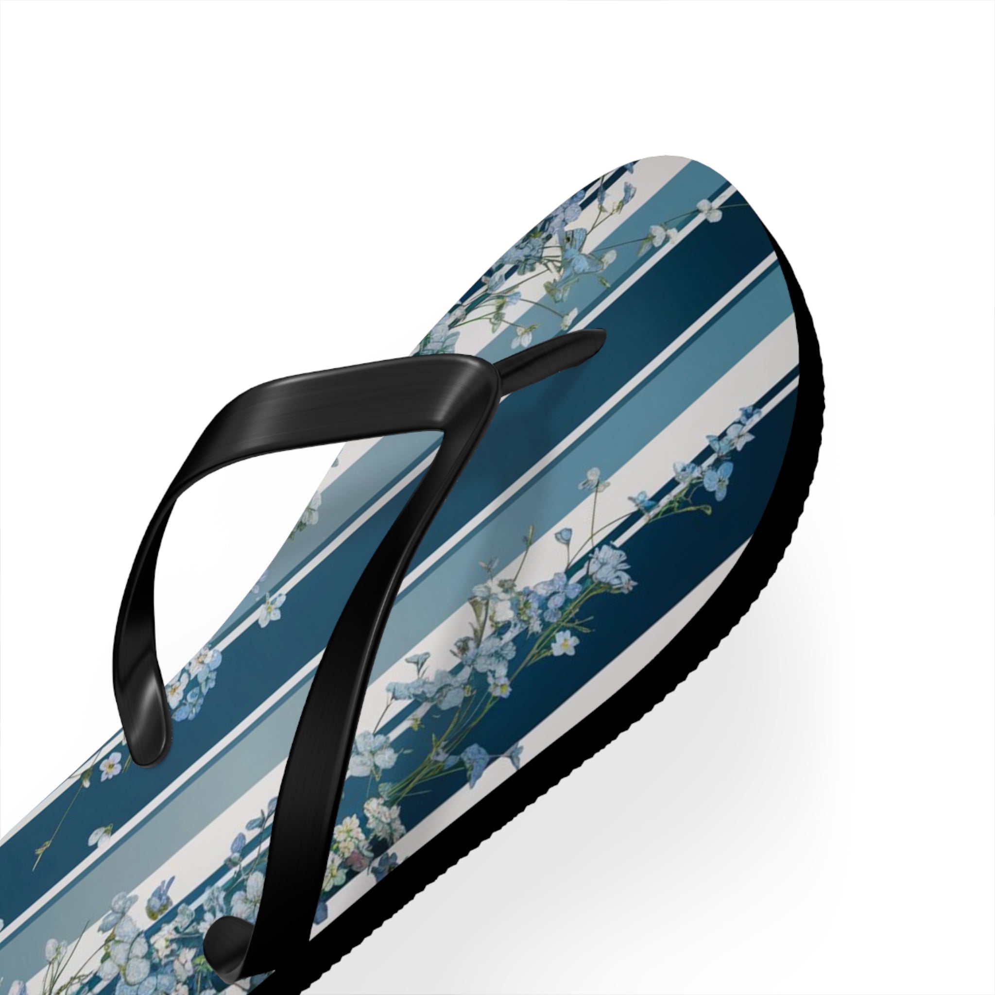 Forget me Not Striped Flip Flops