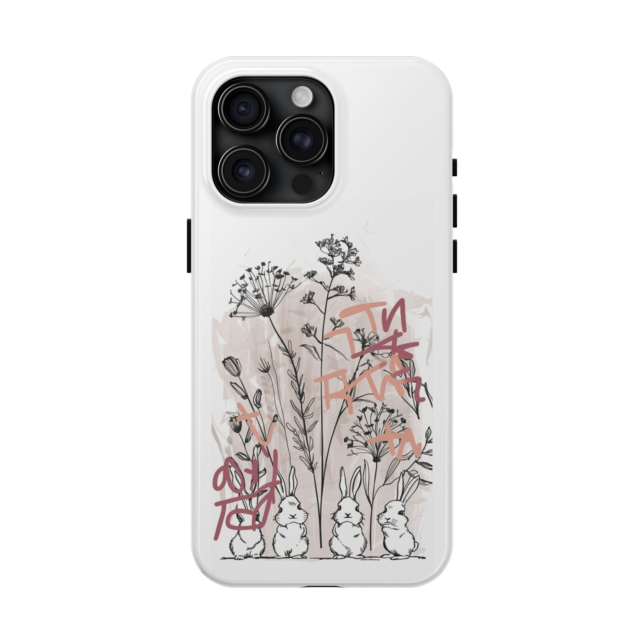 Grafitti Barden Bunnies - Tough Case for iPhone 14, 15, 16 - Spruced Roost