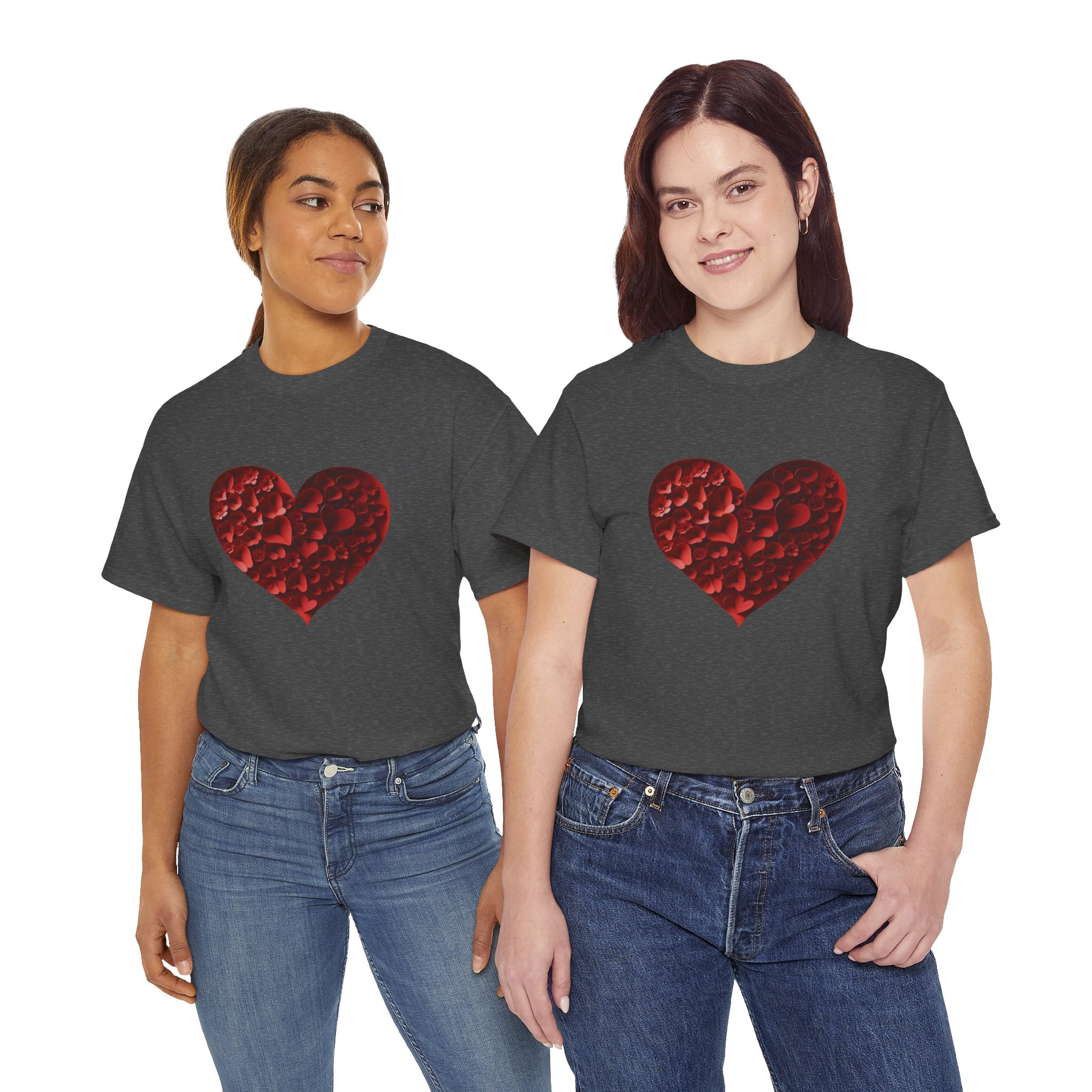 Floral Heart - Unisex Heavy Cotton Tee - Spruced Roost