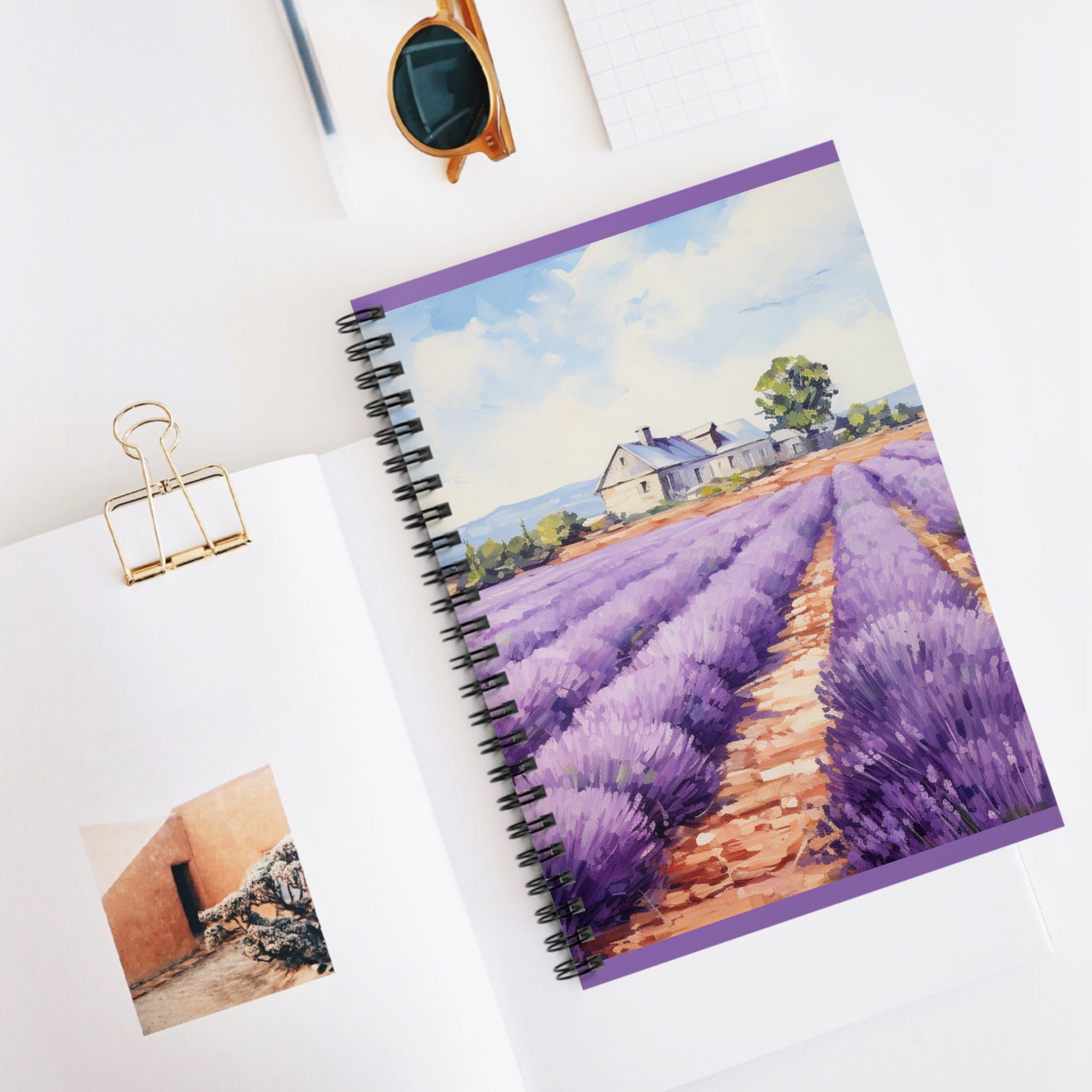 Lavender for Miles - Spiral Notebook - Ruled Line - Spruced Roost
