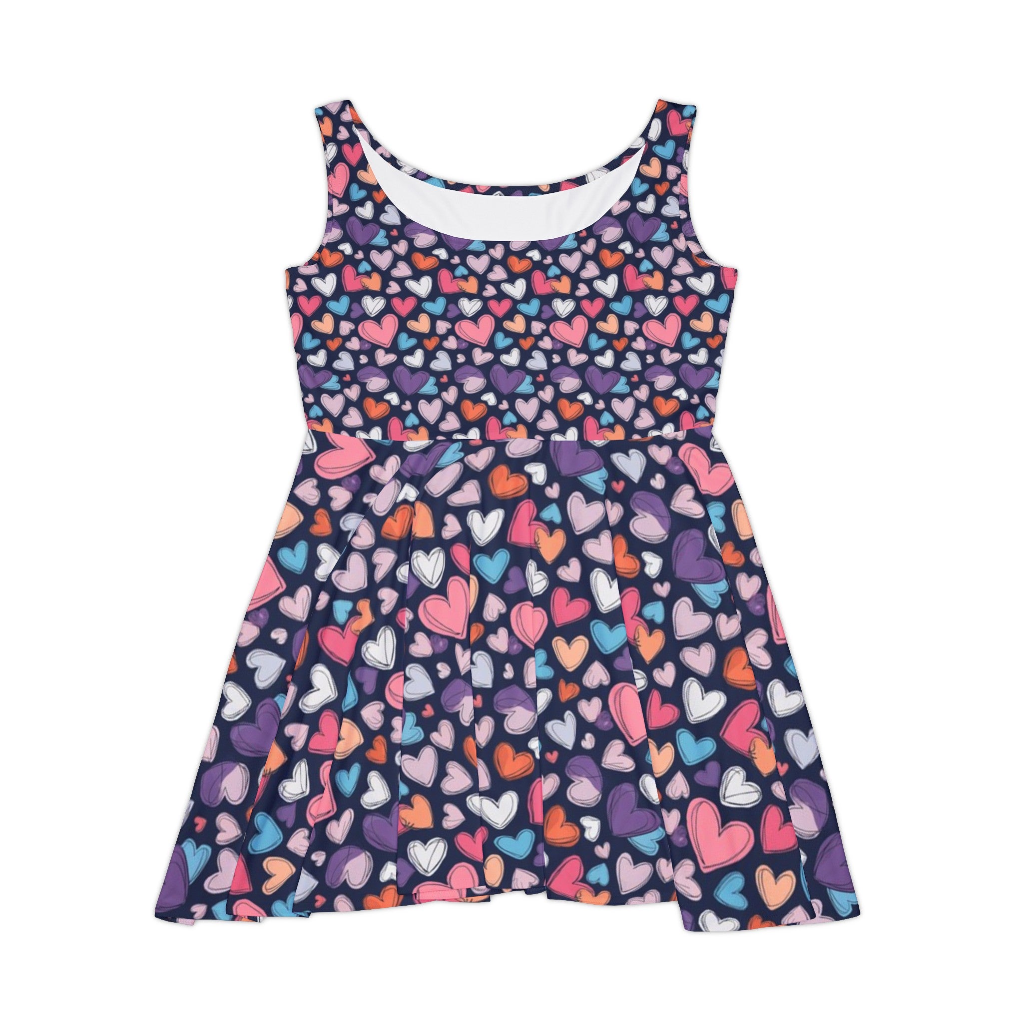 Up-Hearted Women's Skater Dress (AOP)