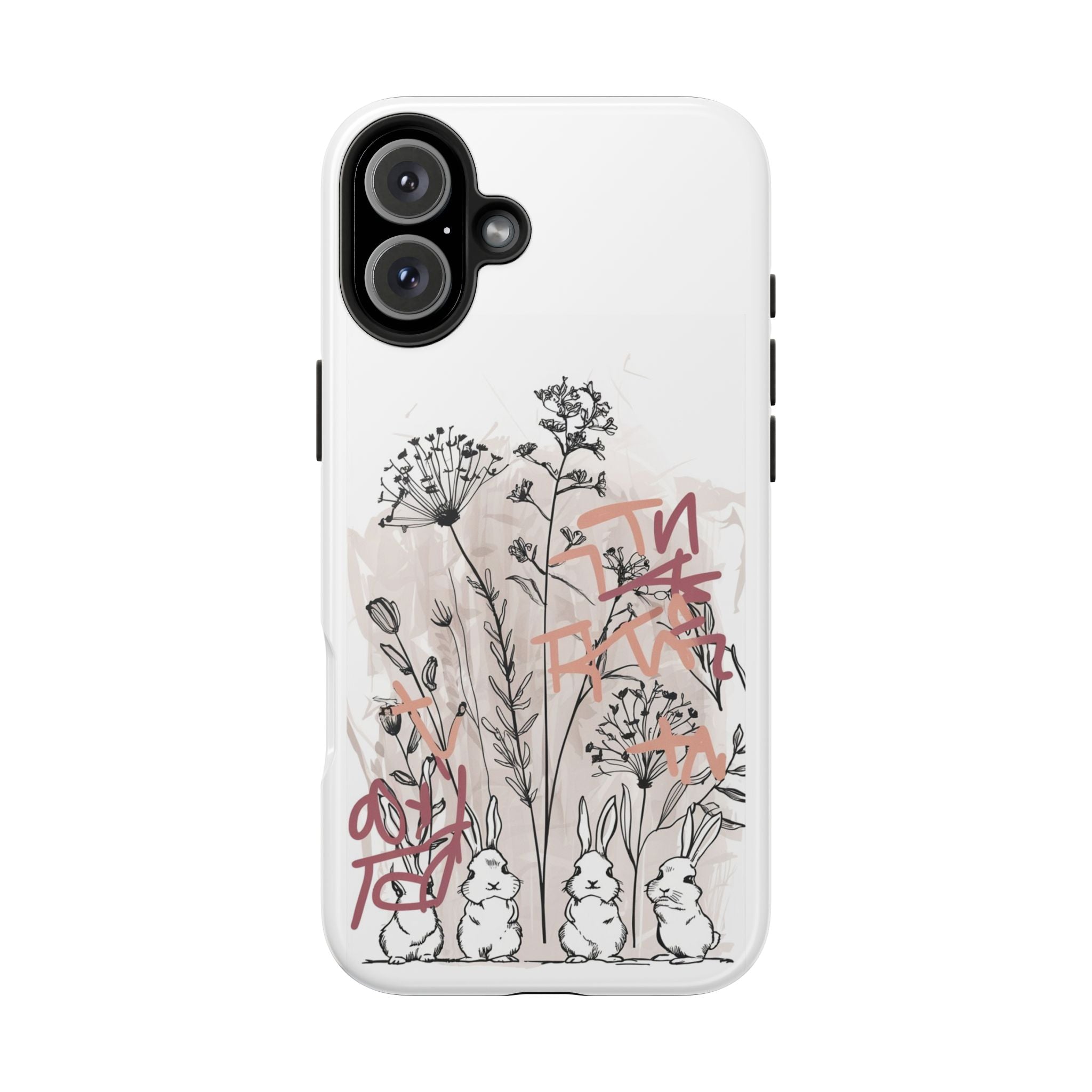 Grafitti Barden Bunnies - Tough Case for iPhone 14, 15, 16 - Spruced Roost