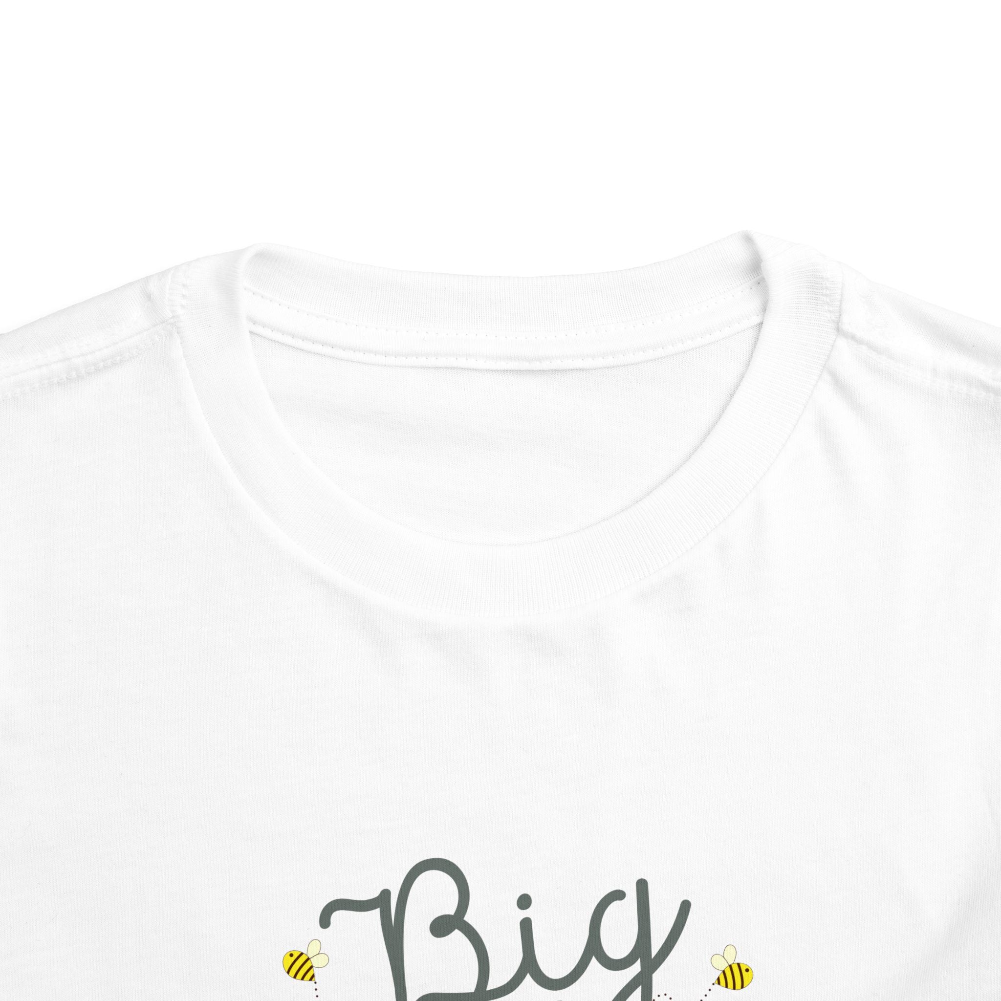 Big Sister Bees & Daisy Green Cursive - Big Sister Kids' T-Shirt - 3/4-7/8