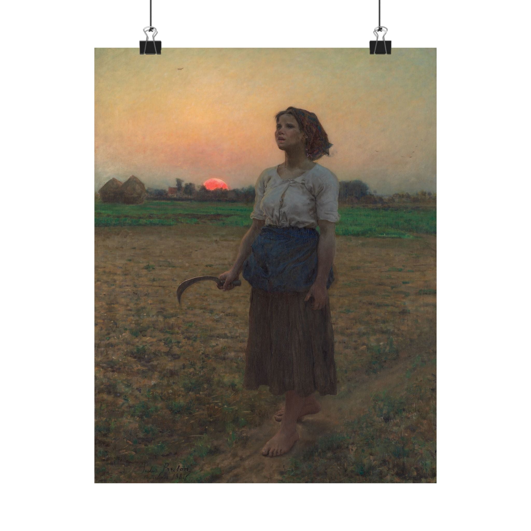 Le Breton Sunset Harvest Hope Art Poster | Matte Vertical Print for Home Decor
