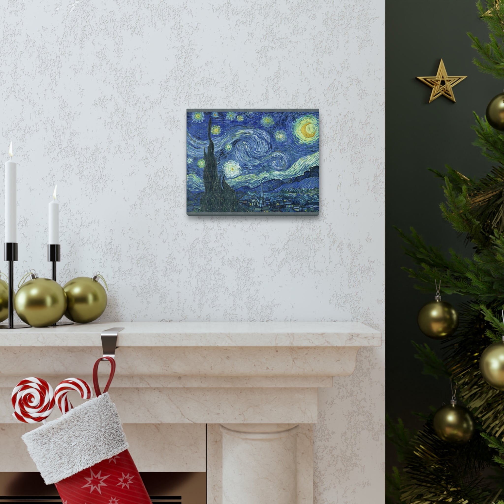 The Starry Night - Vincent Van Gogh - Canvas Gallery Wraps - Spruced Roost