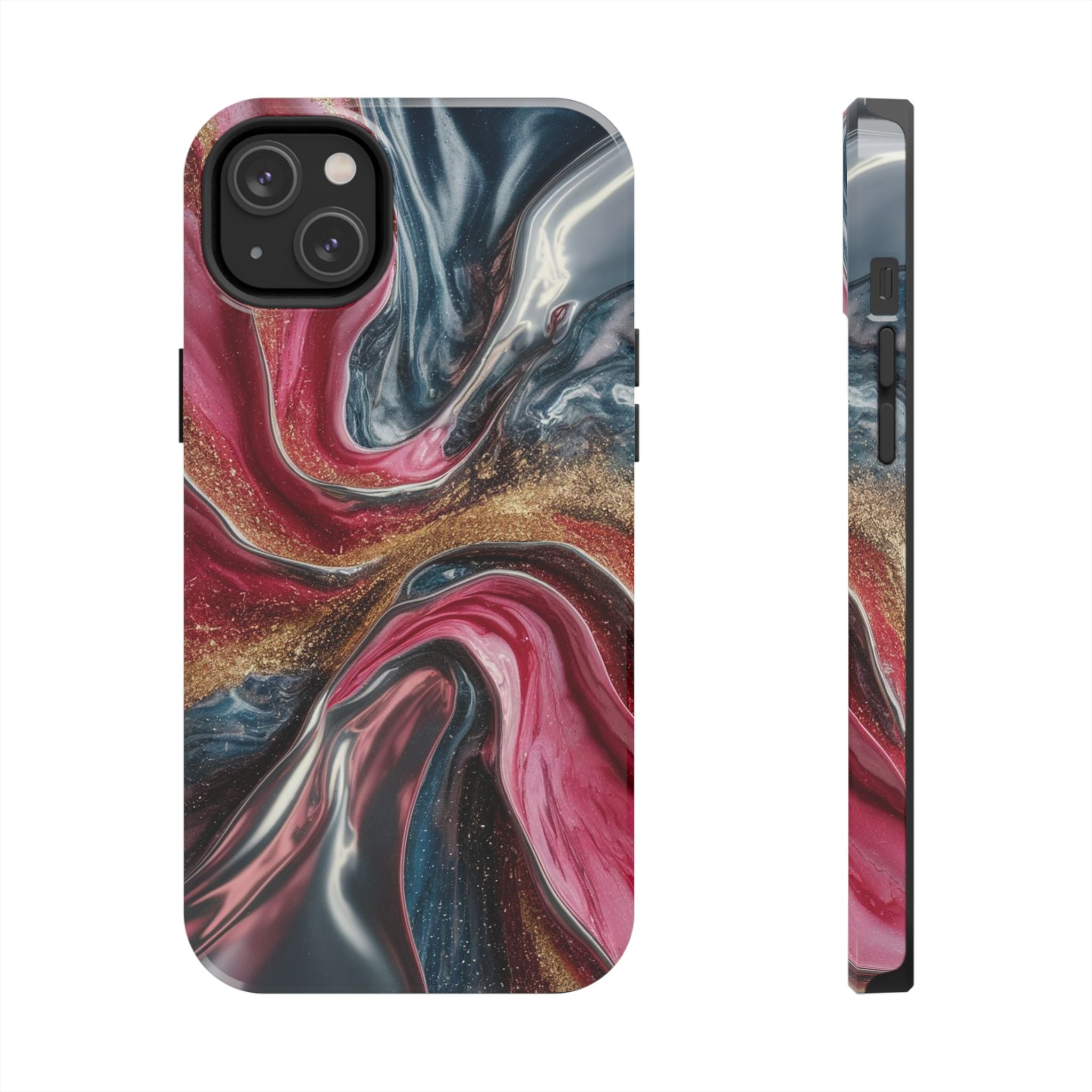 Metallic Swirl - Tough Case for iPhone 14, 15, 16 - Spruced Roost
