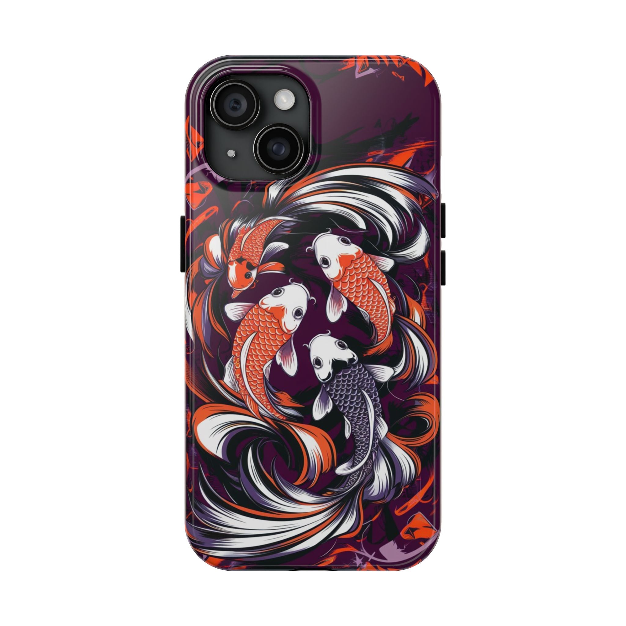 Koi Fish Purple - Tough Case for iPhone 14, 15, 16 - Spruced Roost