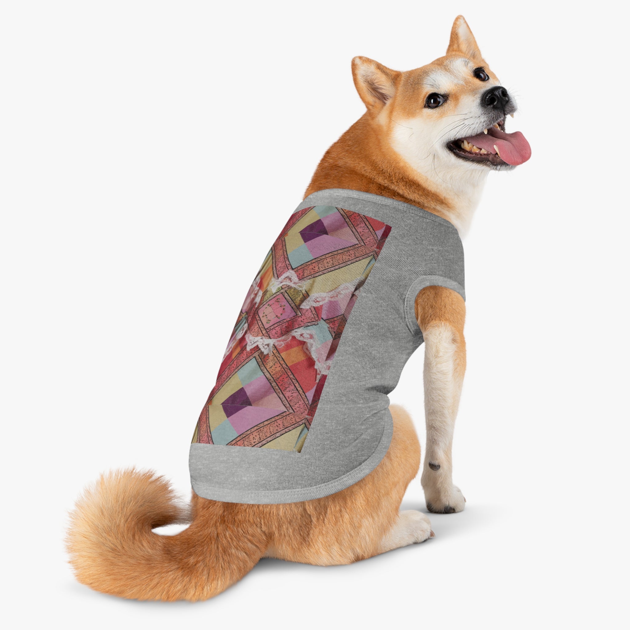 Madras Lace Pet Shirt