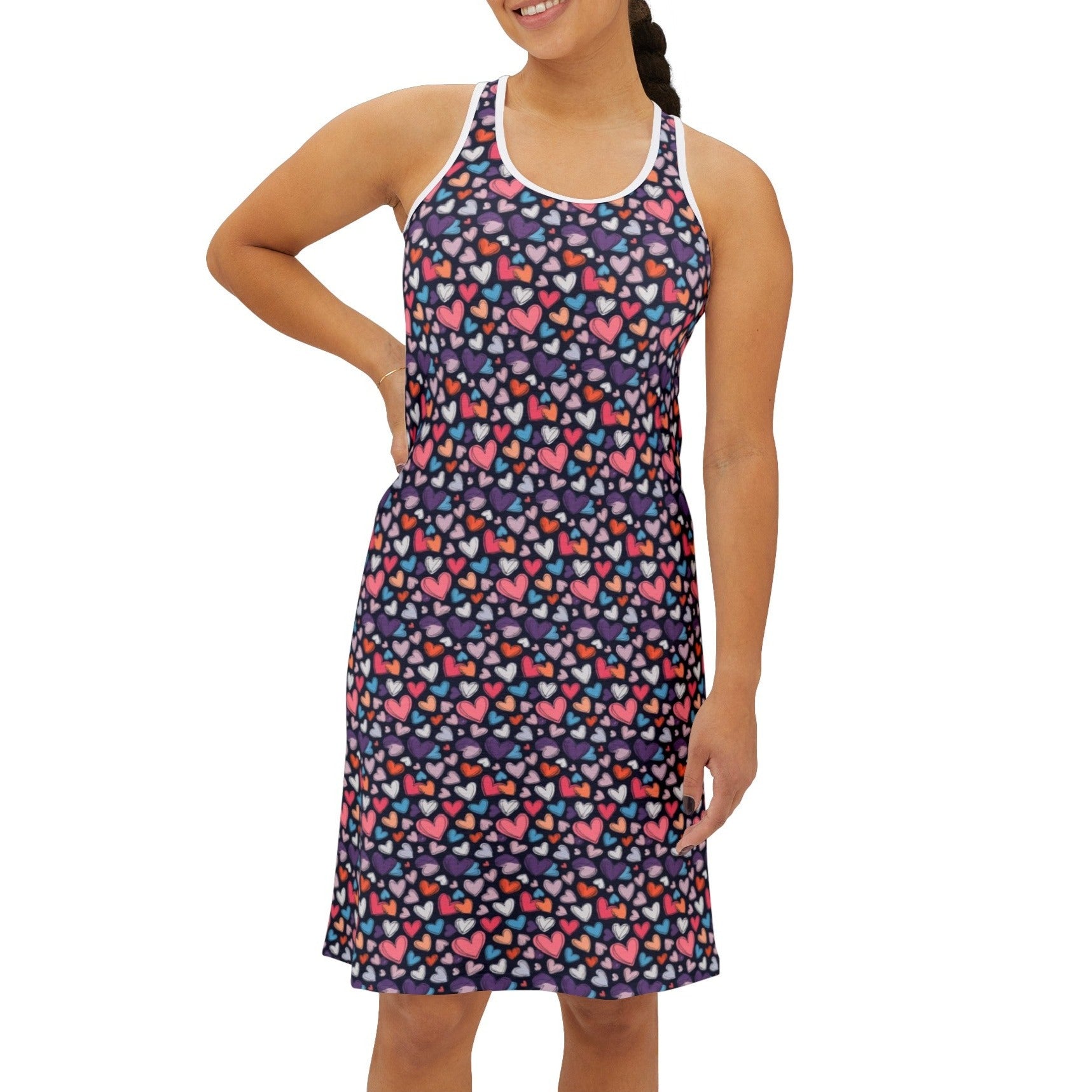 Up-Hearted Women's Racerback Dress (AOP)