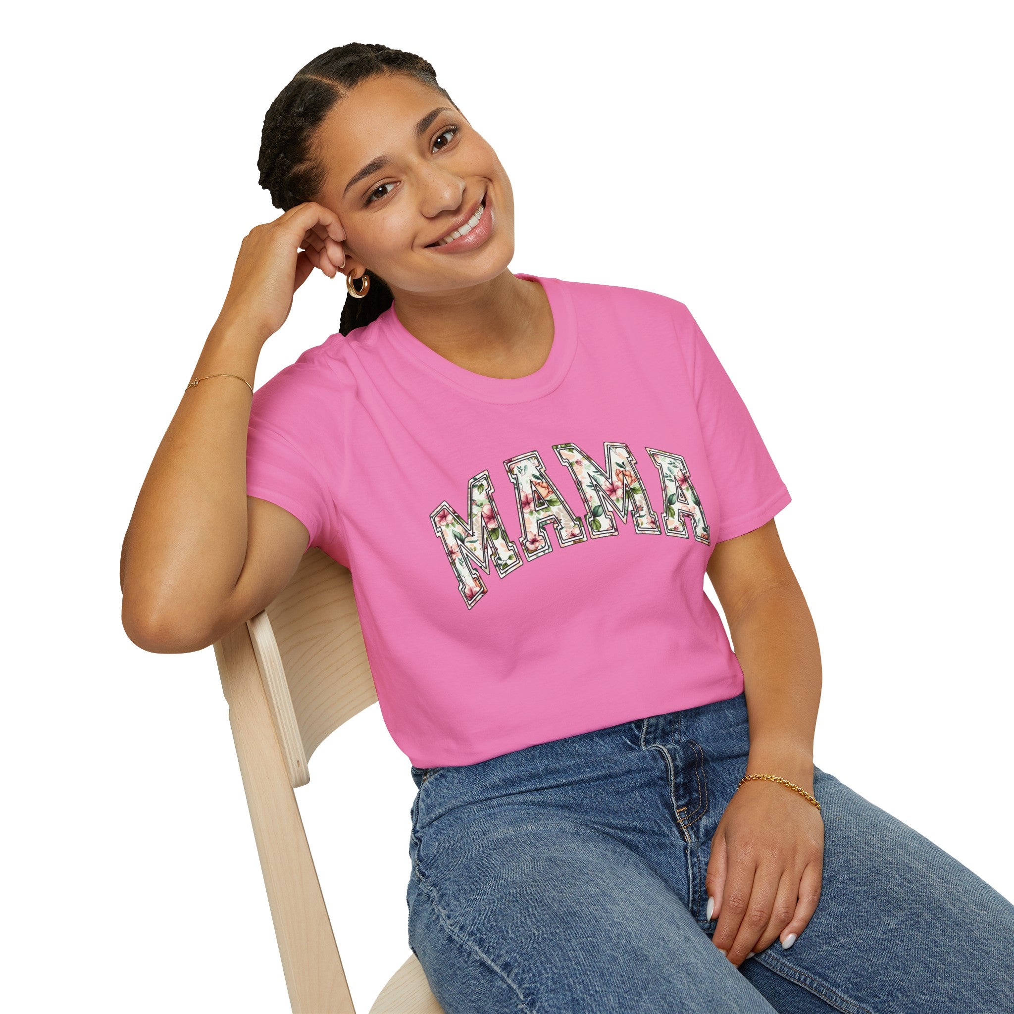 Mama Floral Unisex Softstyle T-Shirt - Spruced Roost