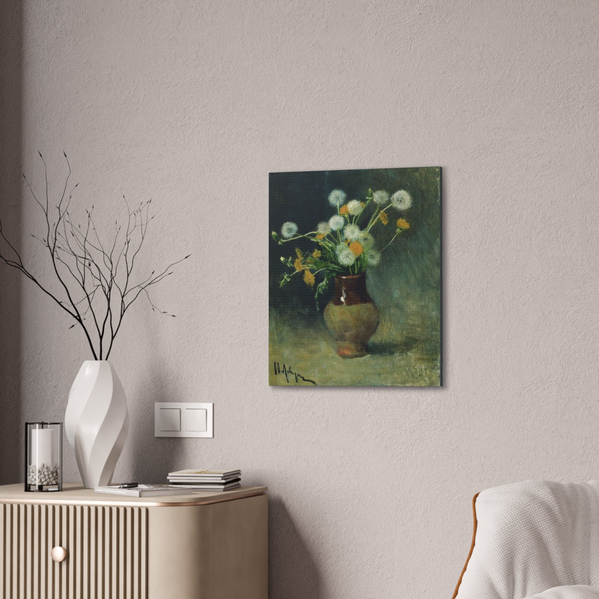 Isaac Levitan Dandelions -1889 Canvas Stretched, 0.75" - Spruced Roost