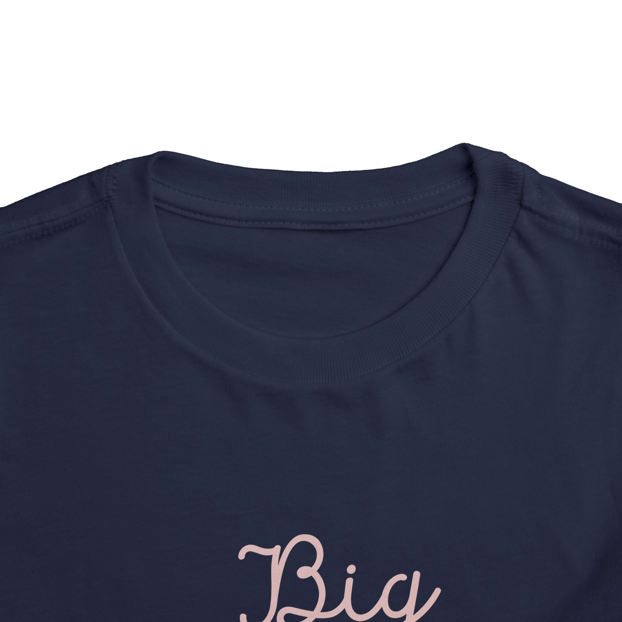 Pink Cursive - Big Sister Baby T-Shirt - Gift for New Siblings, Baby Showers