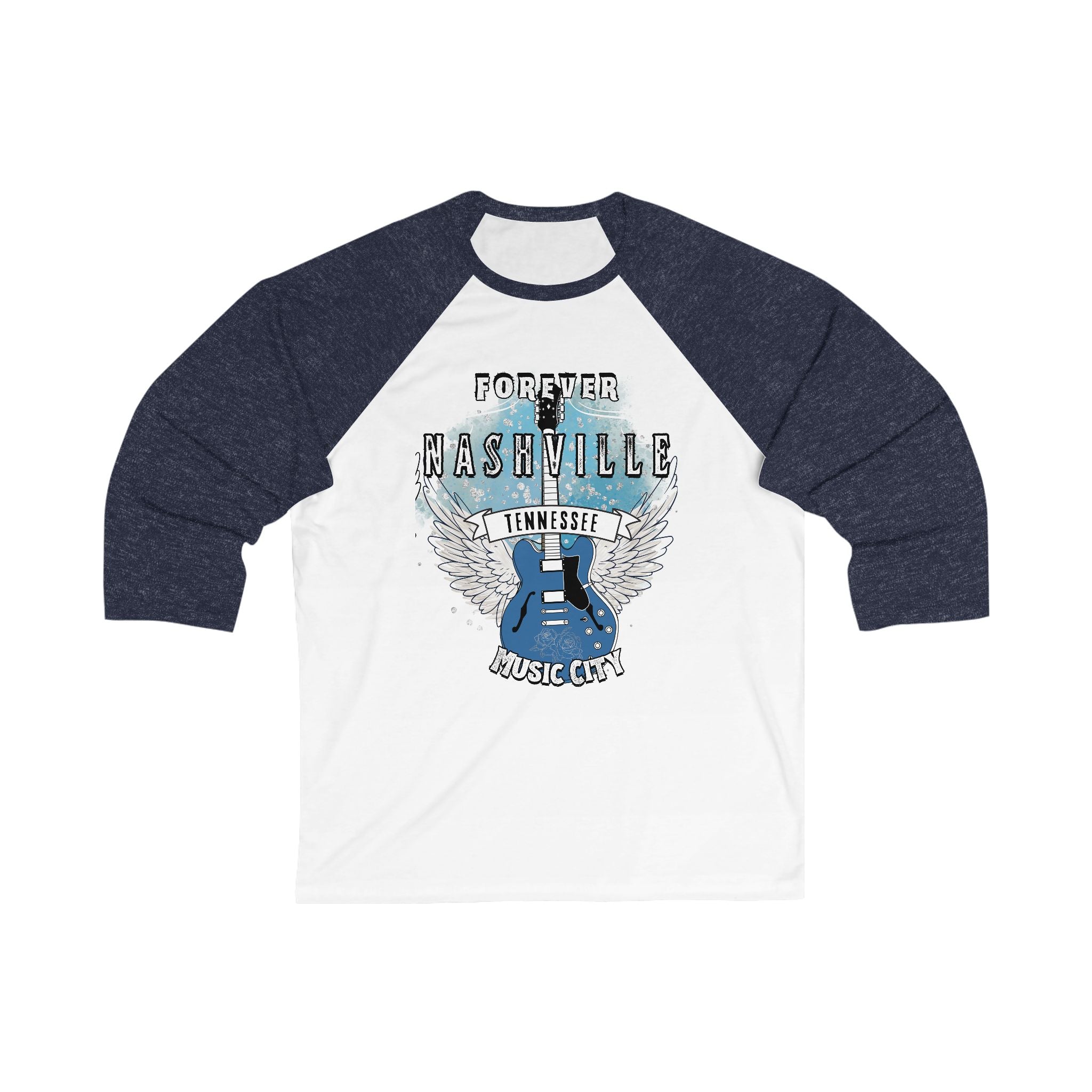Nashville Forever - Raglan 3\4 Sleeve Baseball Tee - 6 Colors