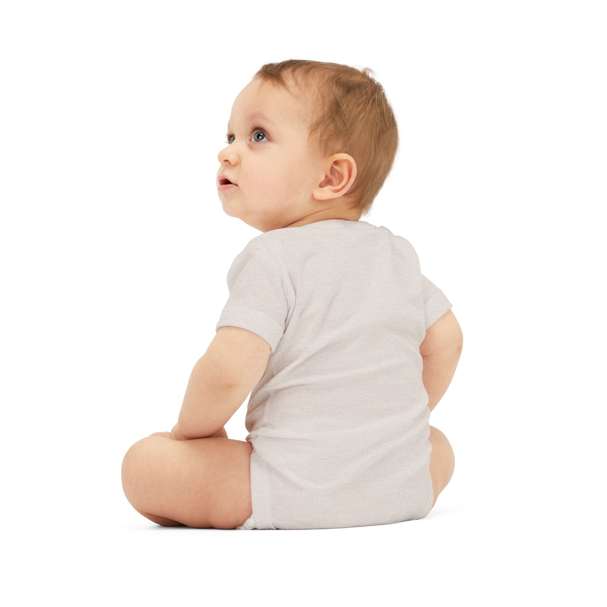 Daisy Cursive Pink - Little Sister Onesie - Long-Sleeve Organic Bodysuit
