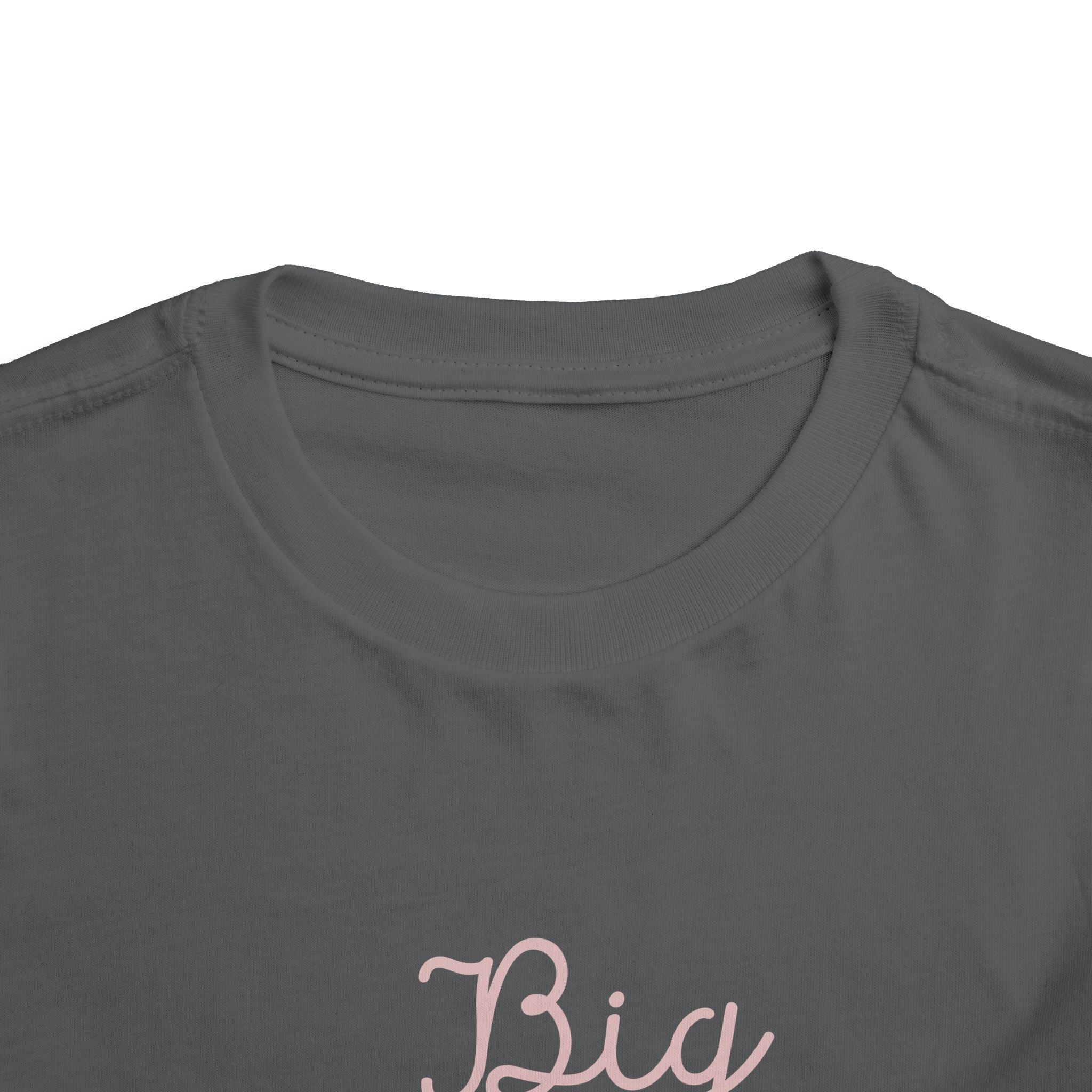 Pink Cursive - Big Sister Baby T-Shirt - Gift for New Siblings, Baby Showers