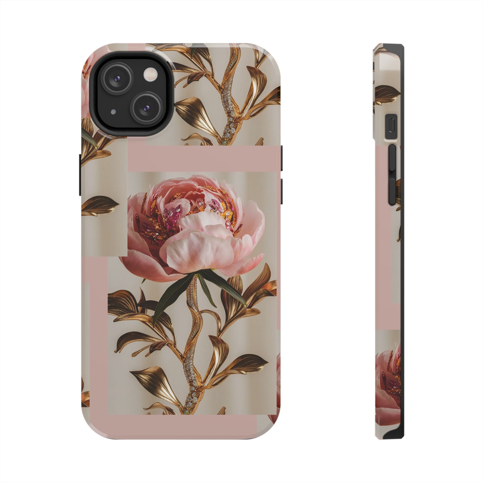 Sparkling Pink Peony - Tough Case for iPhone 14, 15, 16 - Spruced Roost