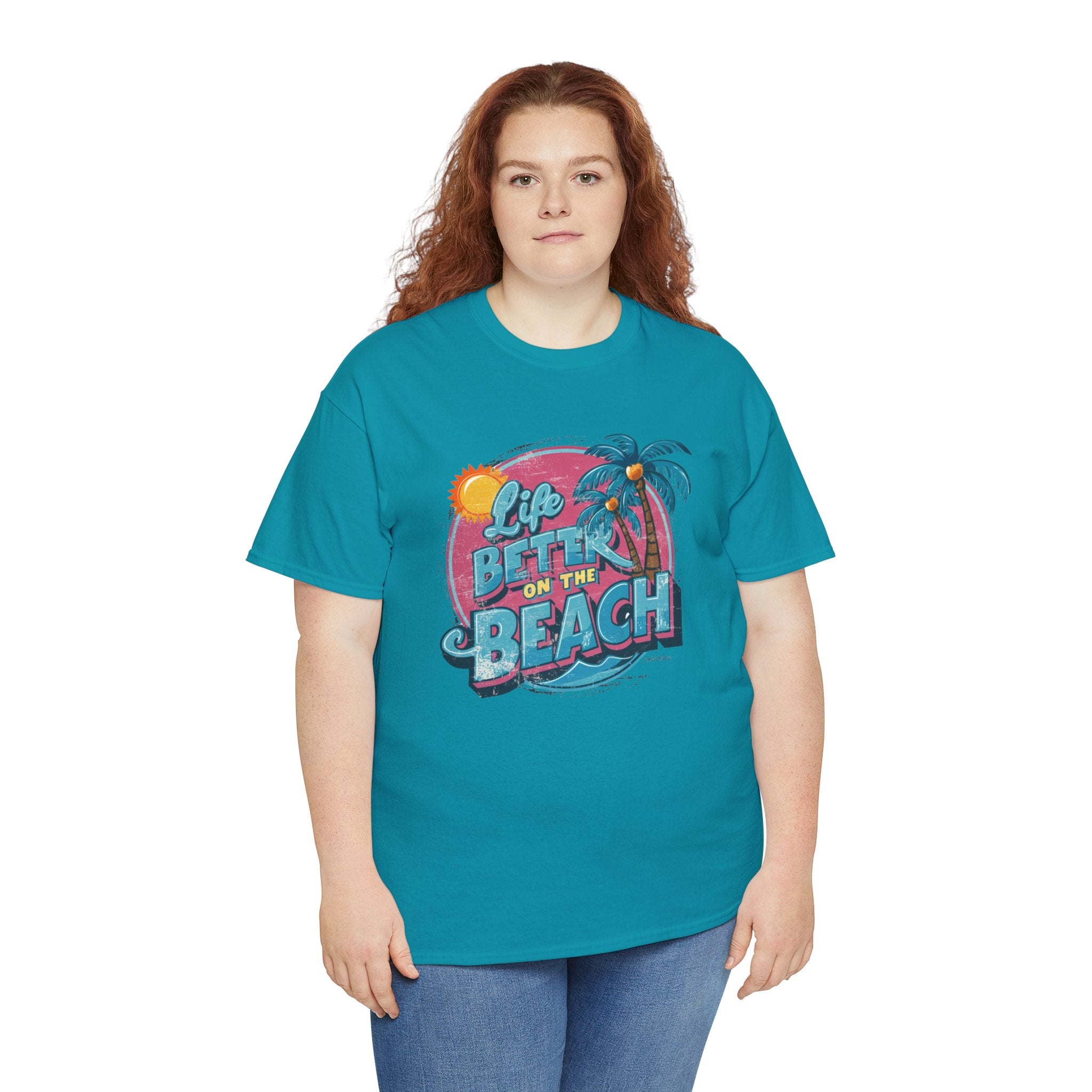Life is Better at the Beach - Unisex Heavy Cotton Tee - Spruced Roost