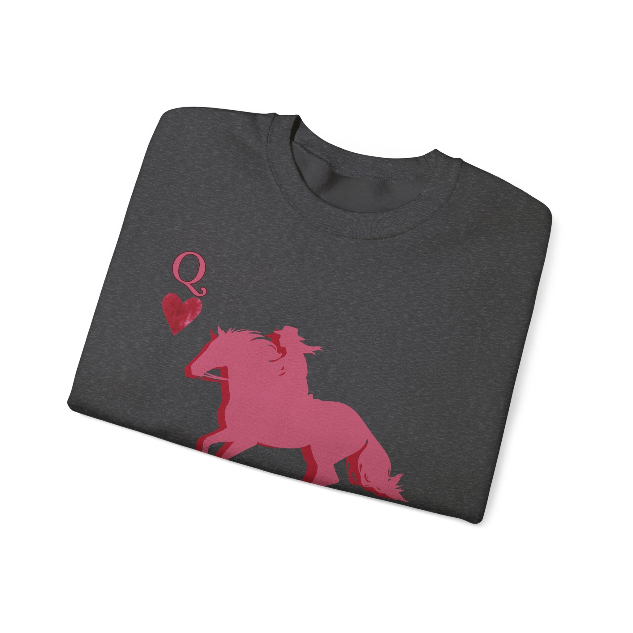 Queen of Hearts - Ace up your sleeve - Cowgirl Queen rewneck Sweatshirt — - Spruced Roost