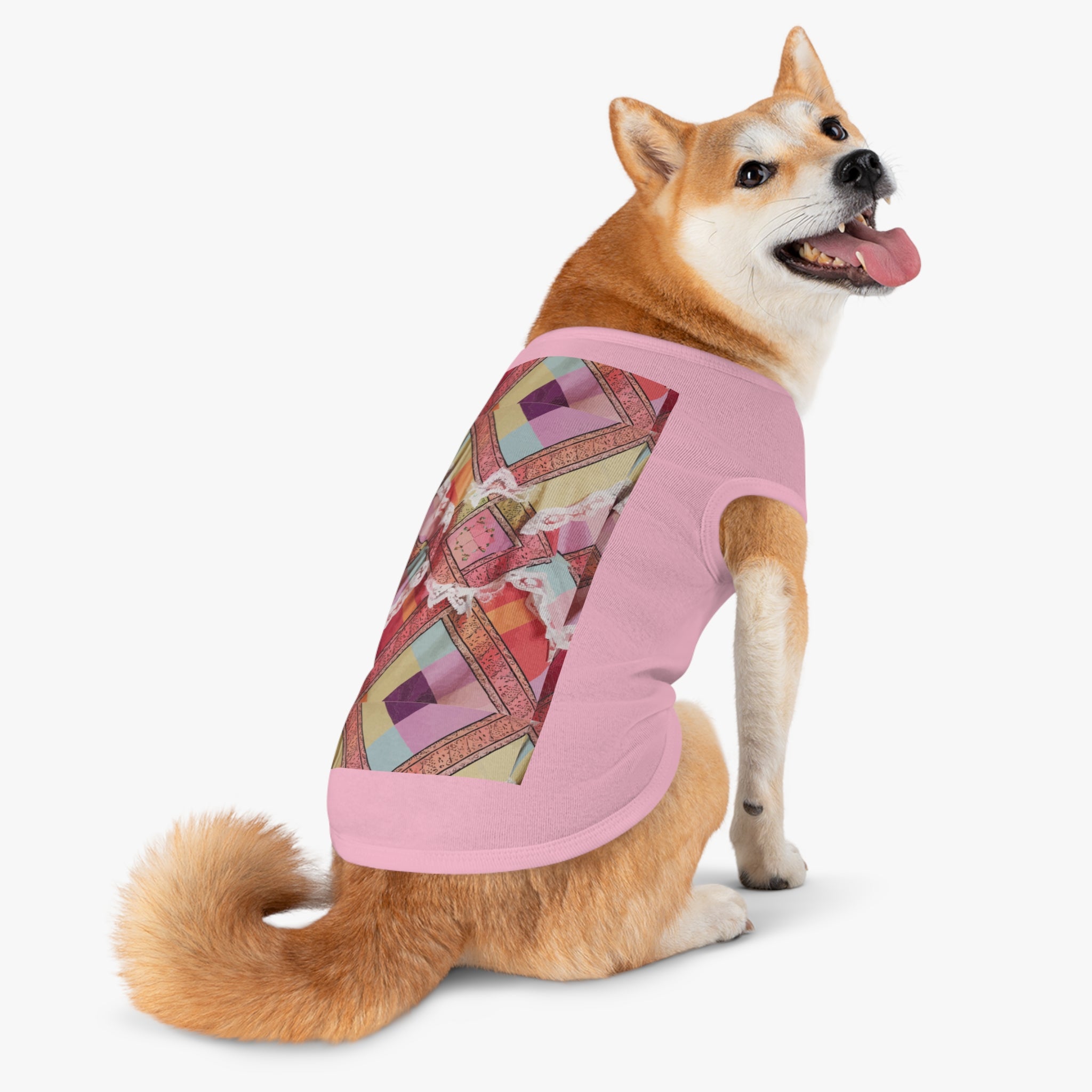 Madras Lace Pet Shirt